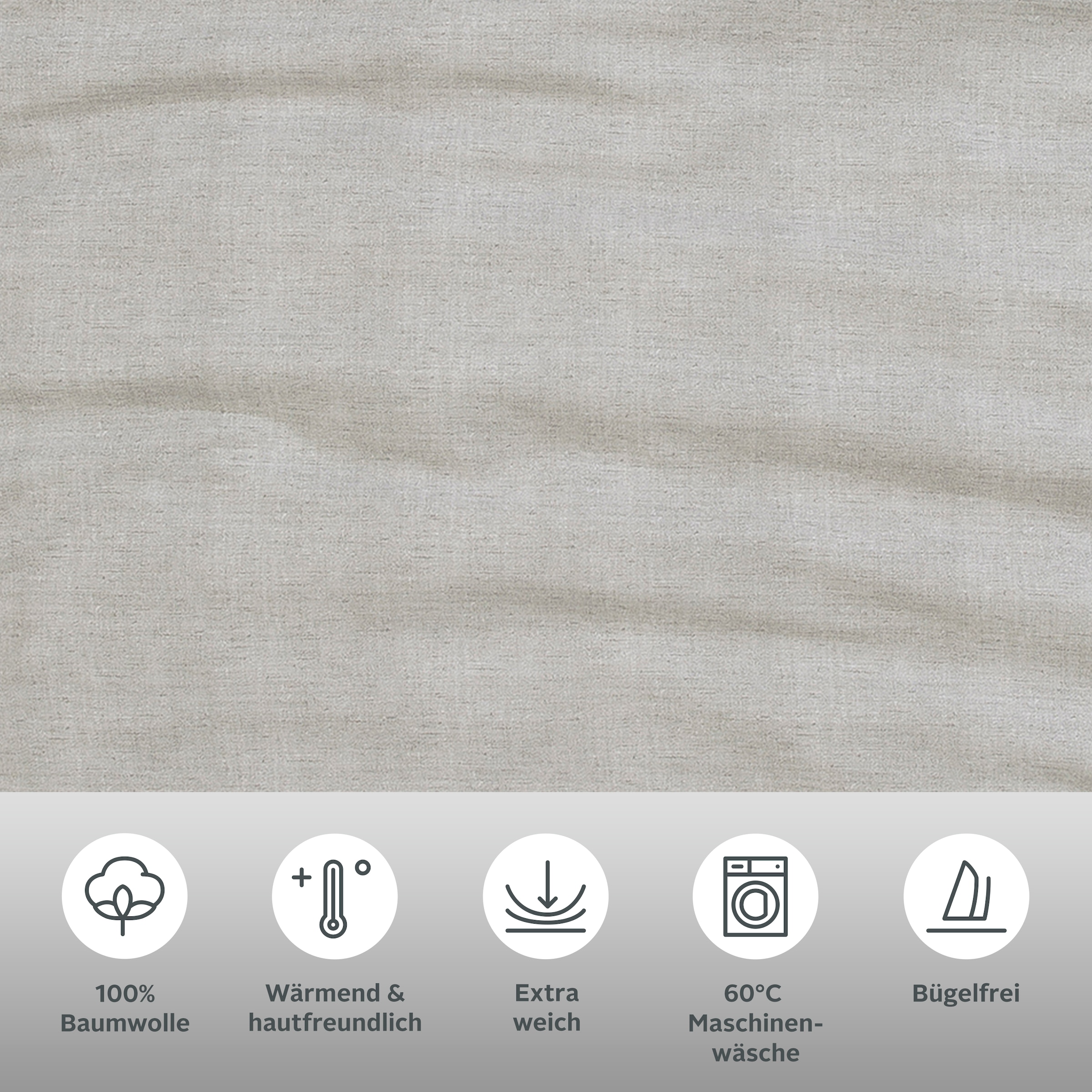 Home affaire Linge de lit »Melli« 2 tlg. Bettwäsche aus Baumwolle, Leinen-Look in Melange-Optik