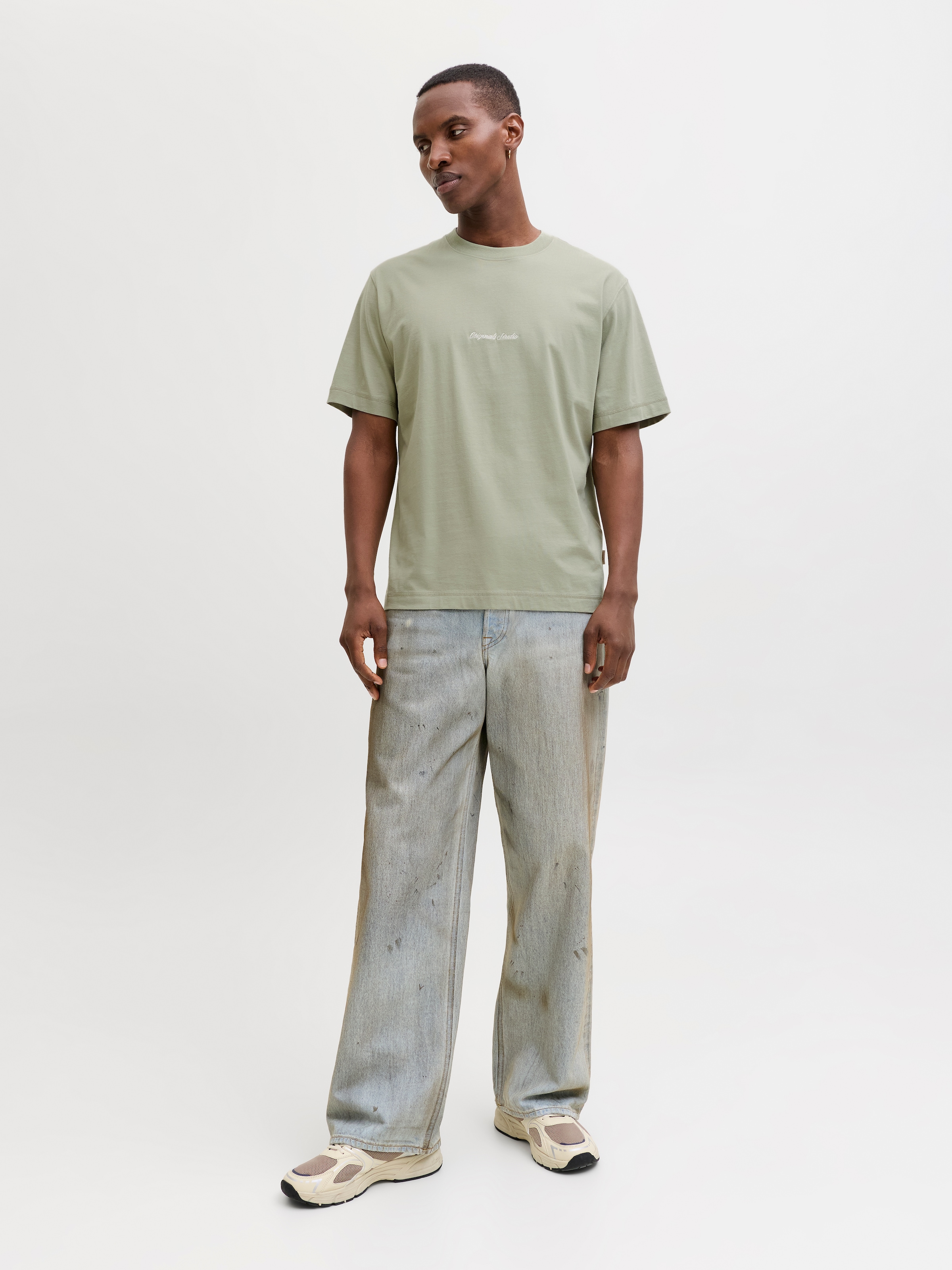 Jack & Jones Kurzarmshirt »JORNORREBRO EMB TEE SS CREW NECK NOOS« mit Logo Print