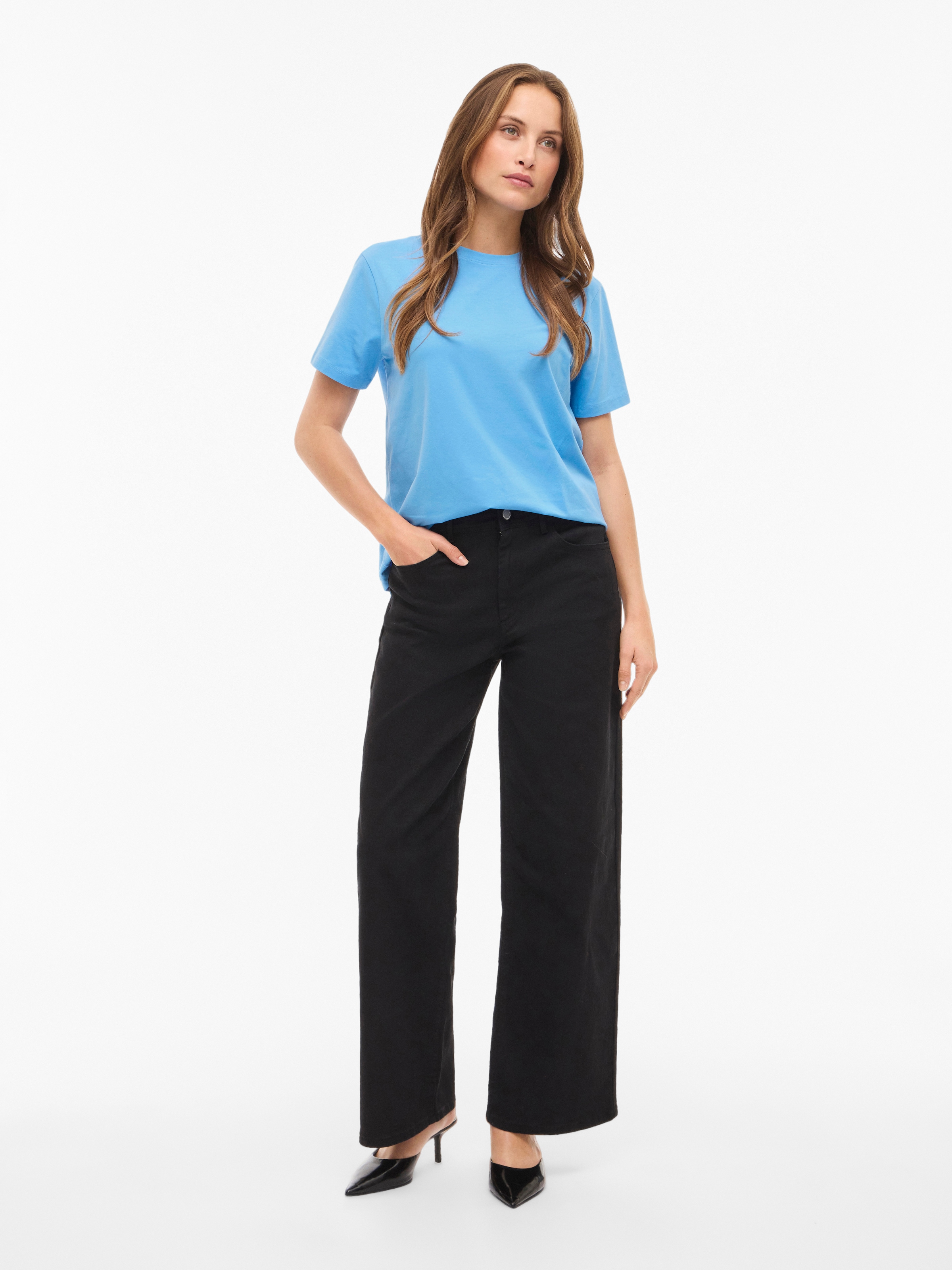 Vila T-shirt à manches courtes »VINORA S/S T-SHIRT - NOOS« Baumwollmischung, regular fit