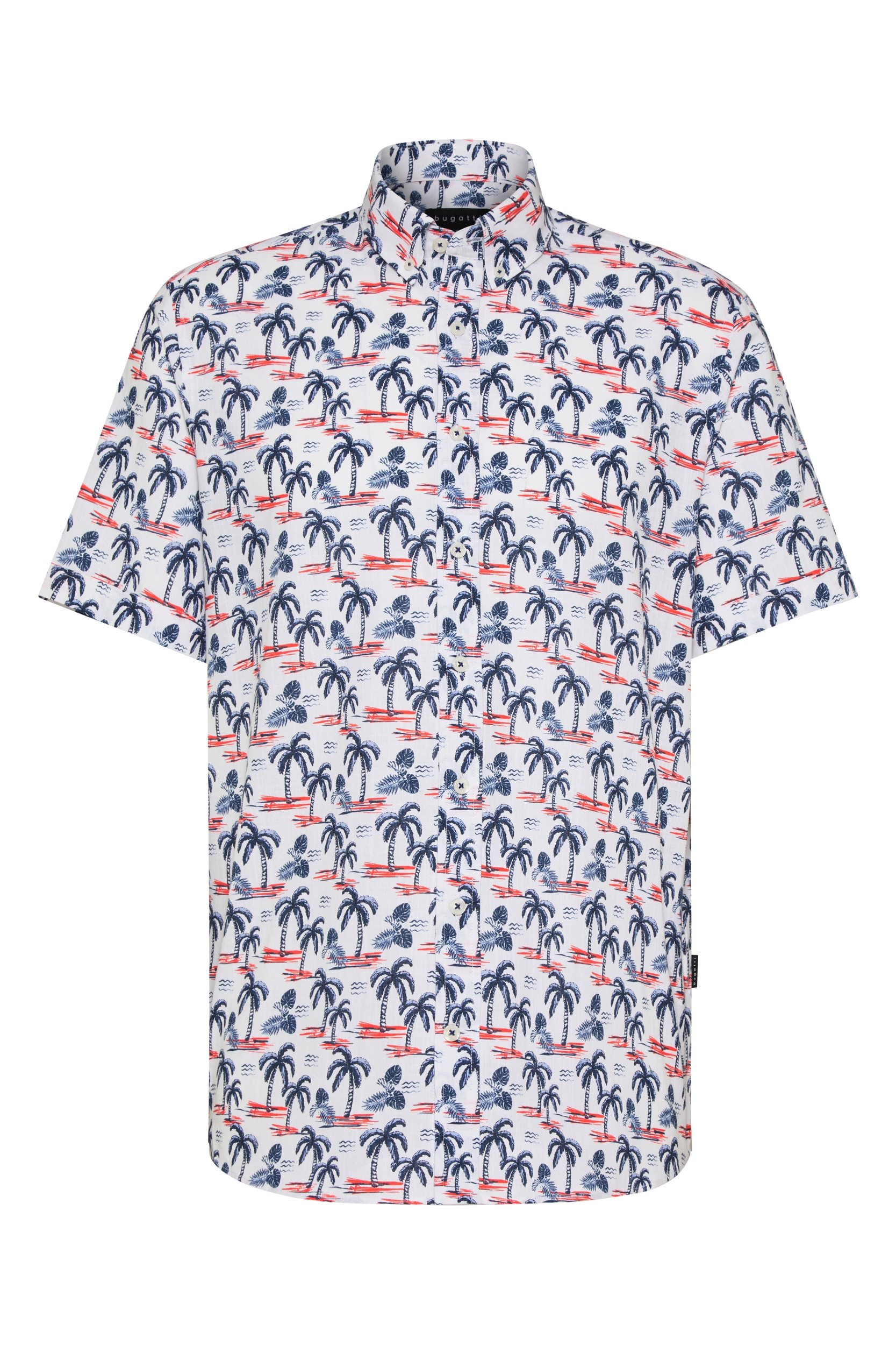 bugatti Kurzarmhemd mit Palmen-Print