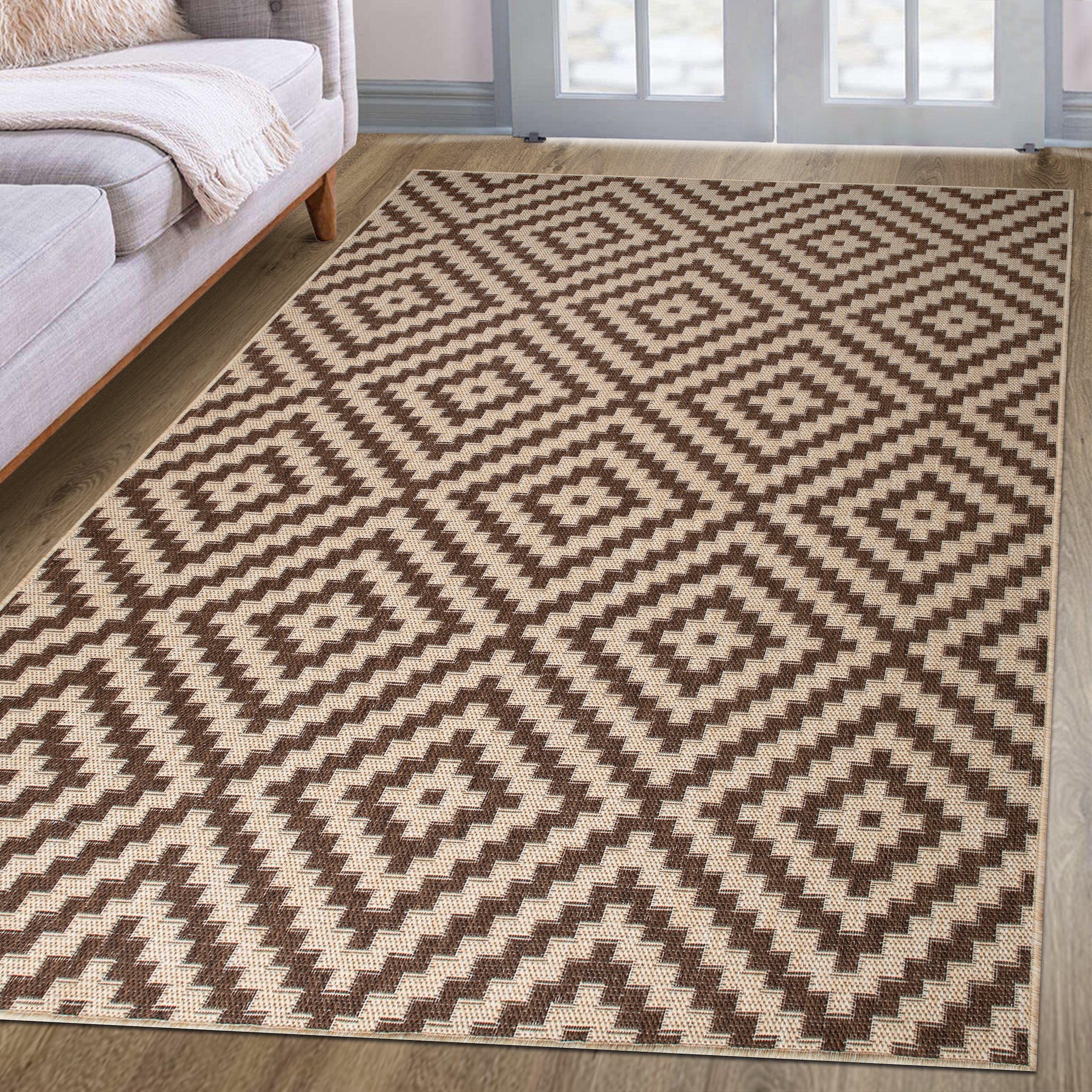 my home Teppich »Cordoba auch als Läufer erhältlich« rechteckig 3 mm Höhe In- und Outdoor geeignet, Sisal-Optik, Wetterfest & UV-beständig, Boho