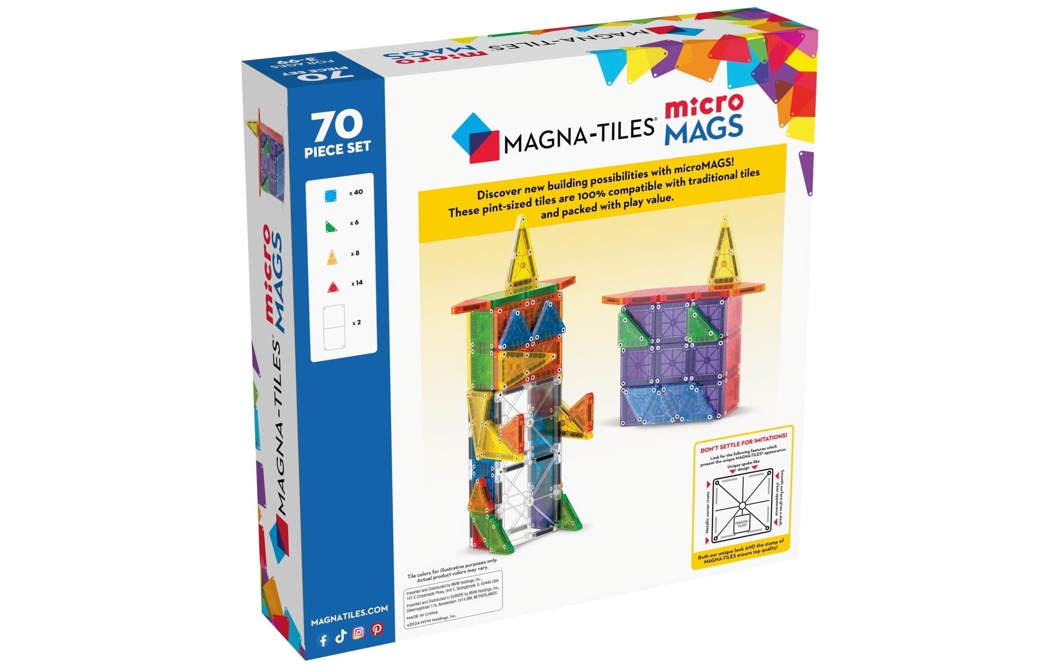   Briques de jeu »Magna-Tiles microMAGS Deluxe 70-teilig«