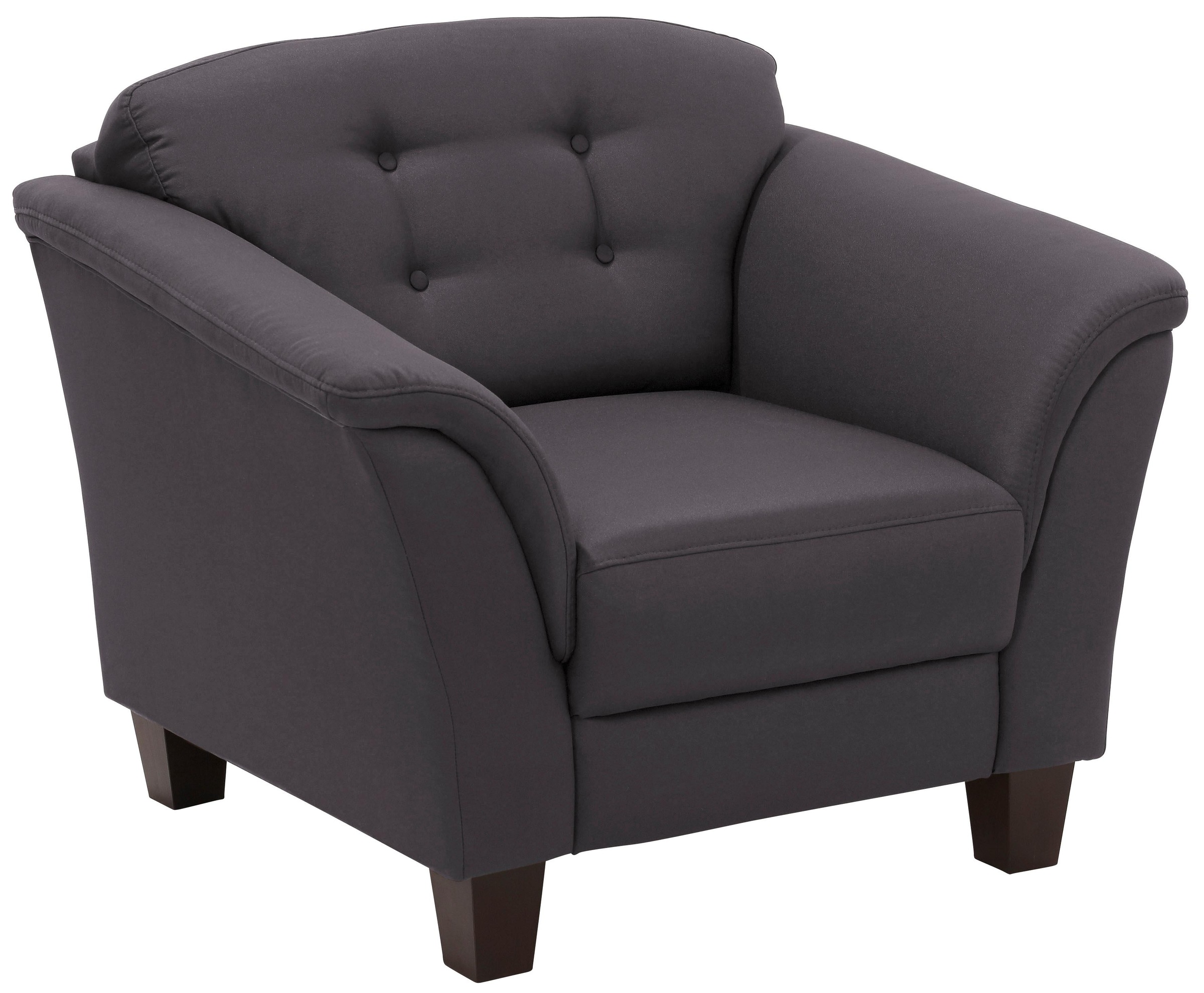 Home affaire Sessel »Trondheim« mit Federkern, Knopfheftung im Rücken, Füsse Buche