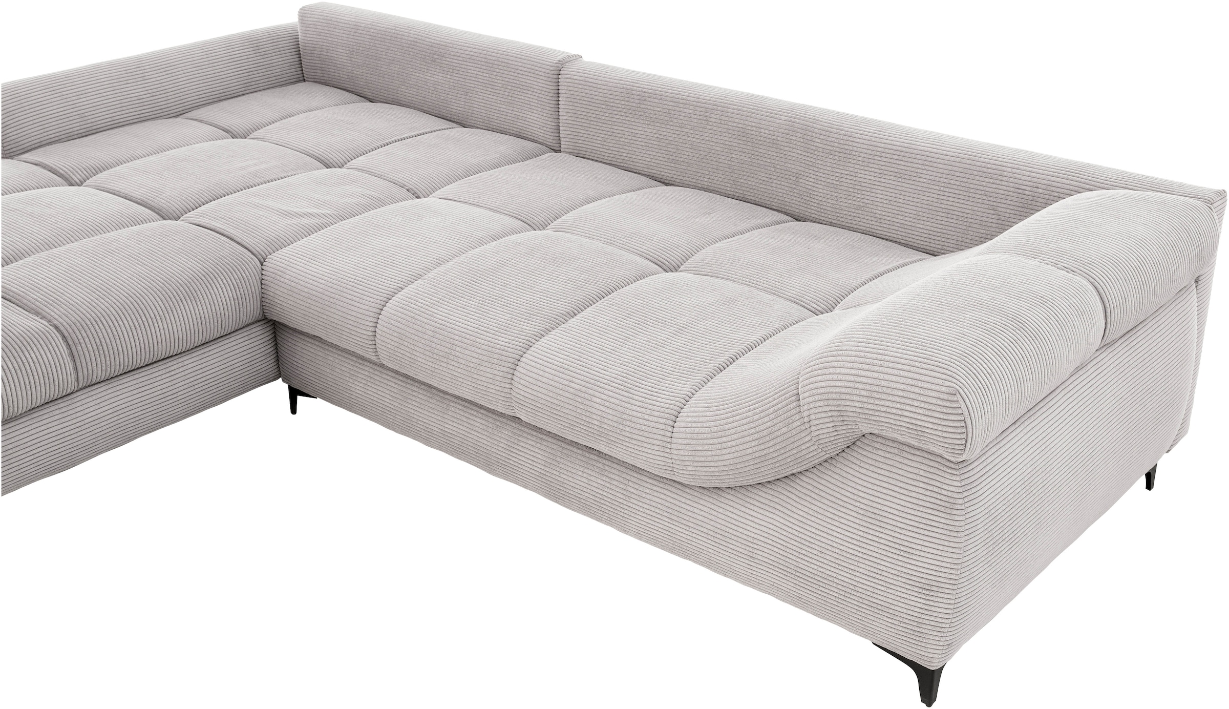 Mr. Couch Canapé d'angle »Ronaldo, L-Form, wahlweise mit Kaltschaum« mit Kaltschaum, bis 140 kg pro Sitzplatz belastbar