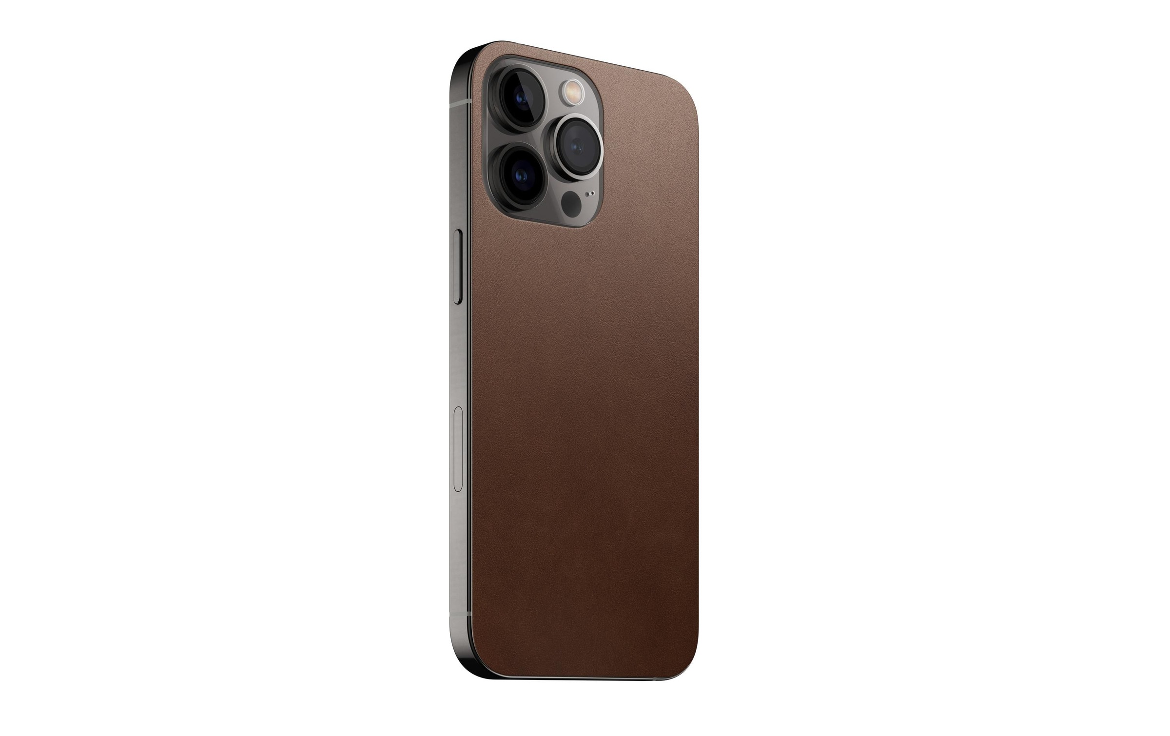 Nomad Smartphone-Hülle »Leather Skin iPhone 13 Pro Br« iPhone 13 Pro