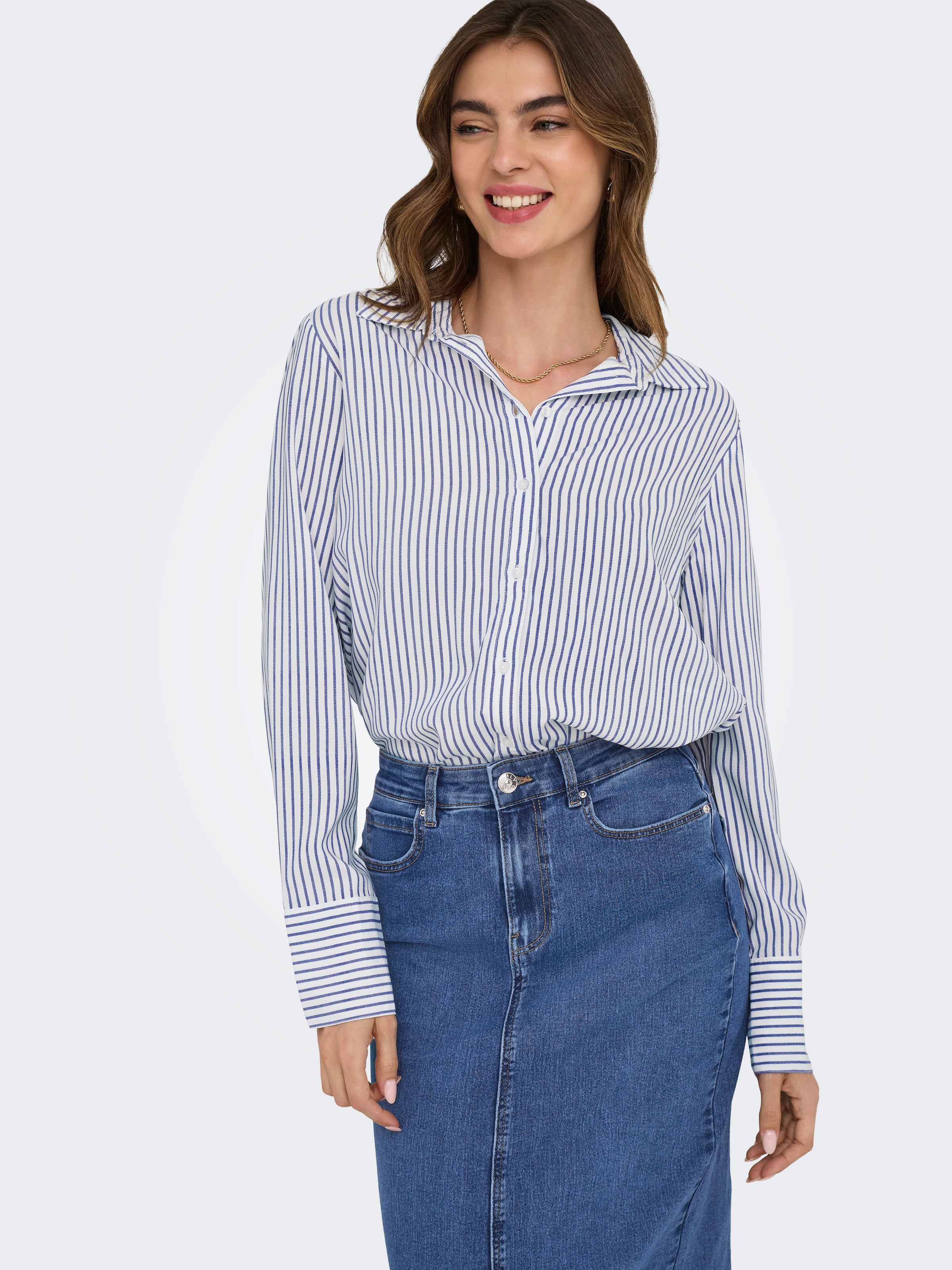 ONLY Hemdbluse »ONLBERIT LIFE L/S SHIRT WVN«