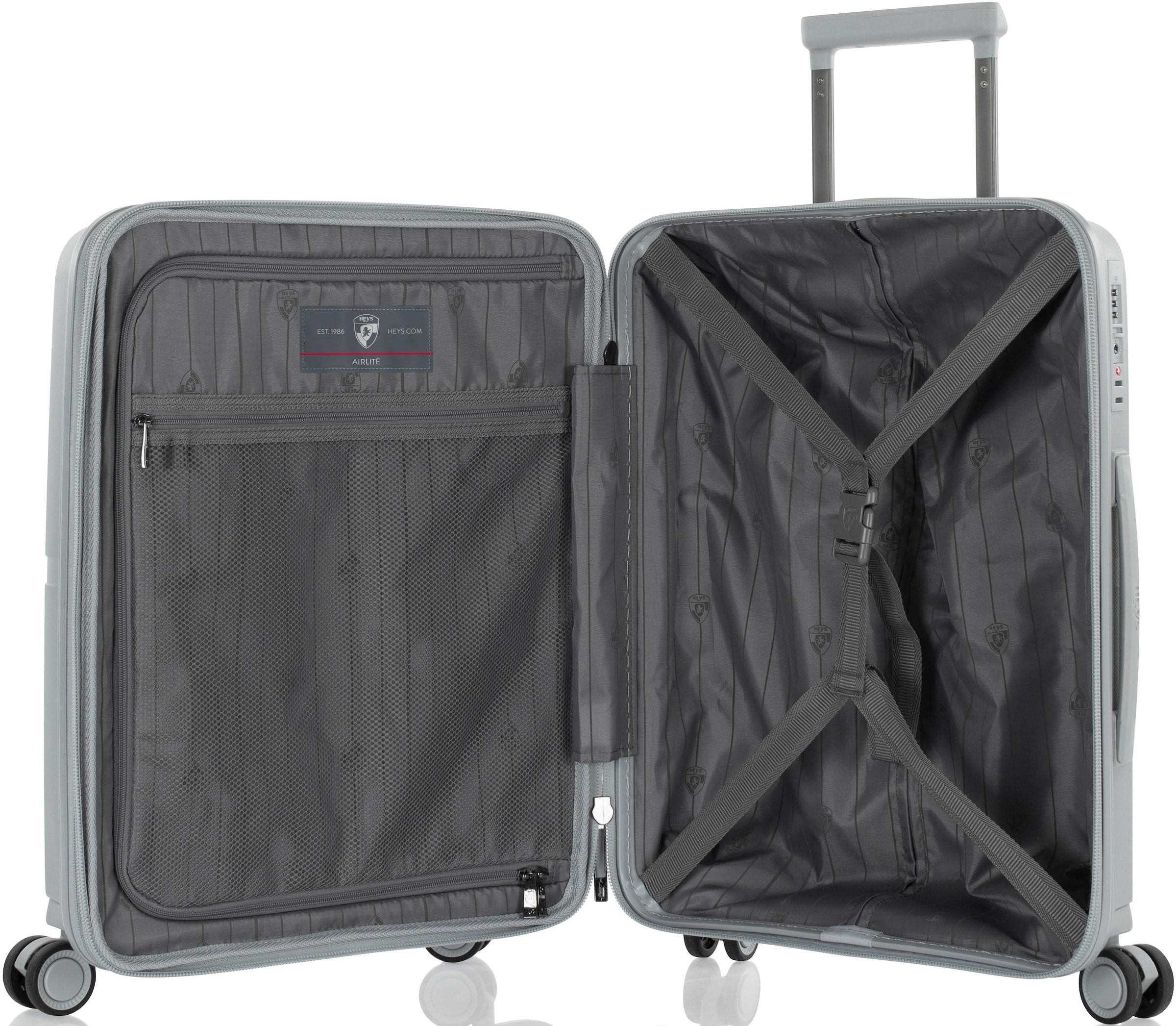 Heys Trolley à coque dure »AirLite, verschiedene Grössen und Farben« 47 litre 4 Rollen Heys x Joachim Llambi Hartschalen-Koffer TSA Schloss