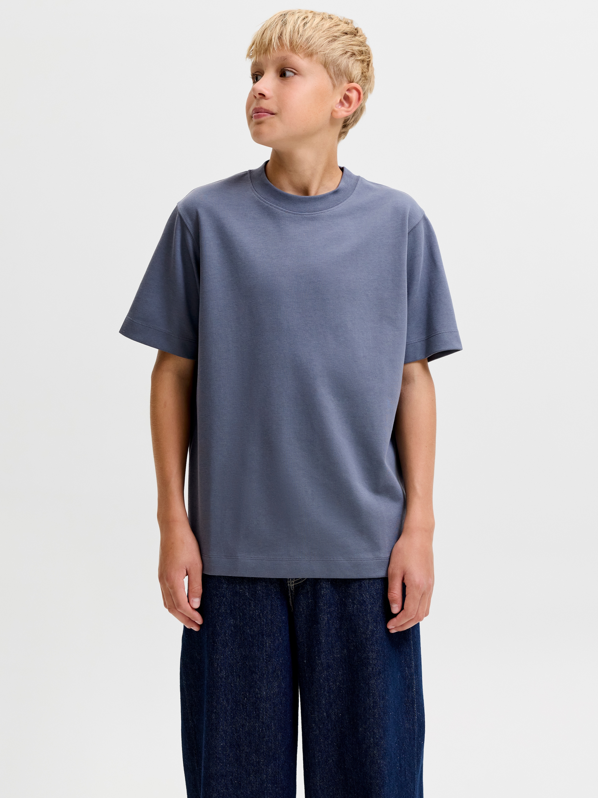 Jack & Jones Junior Rundhalsshirt »JJEBARRON TEE SS O-NECK NOOS JNR« Baumwollmischung, relaxed fit