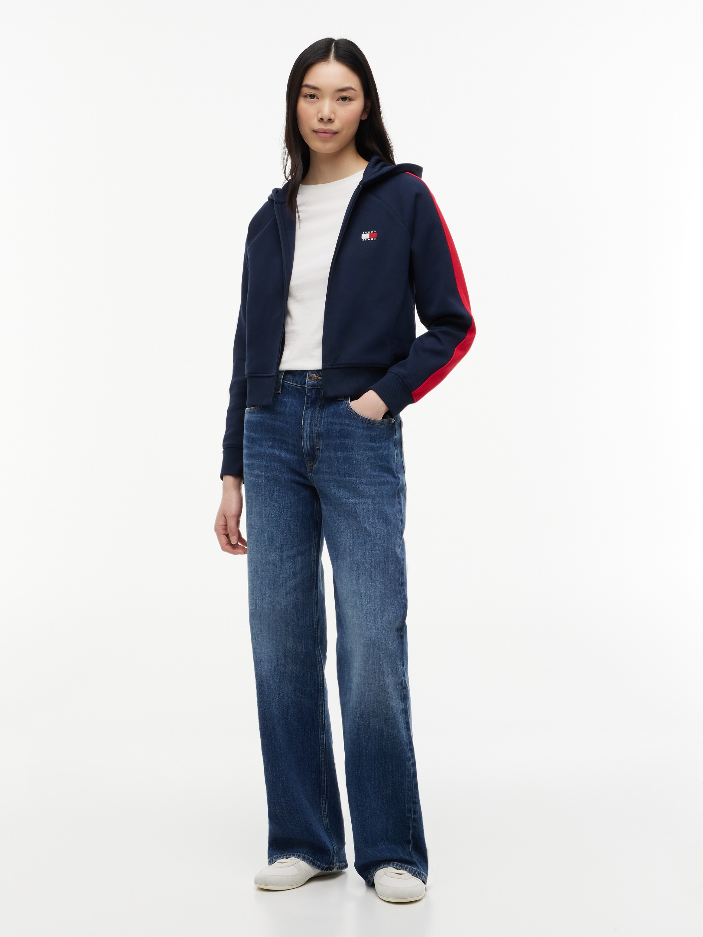 Tommy Jeans Jeans droit »MIA MR RLXD STR« mélange de coton, coupe relaxed