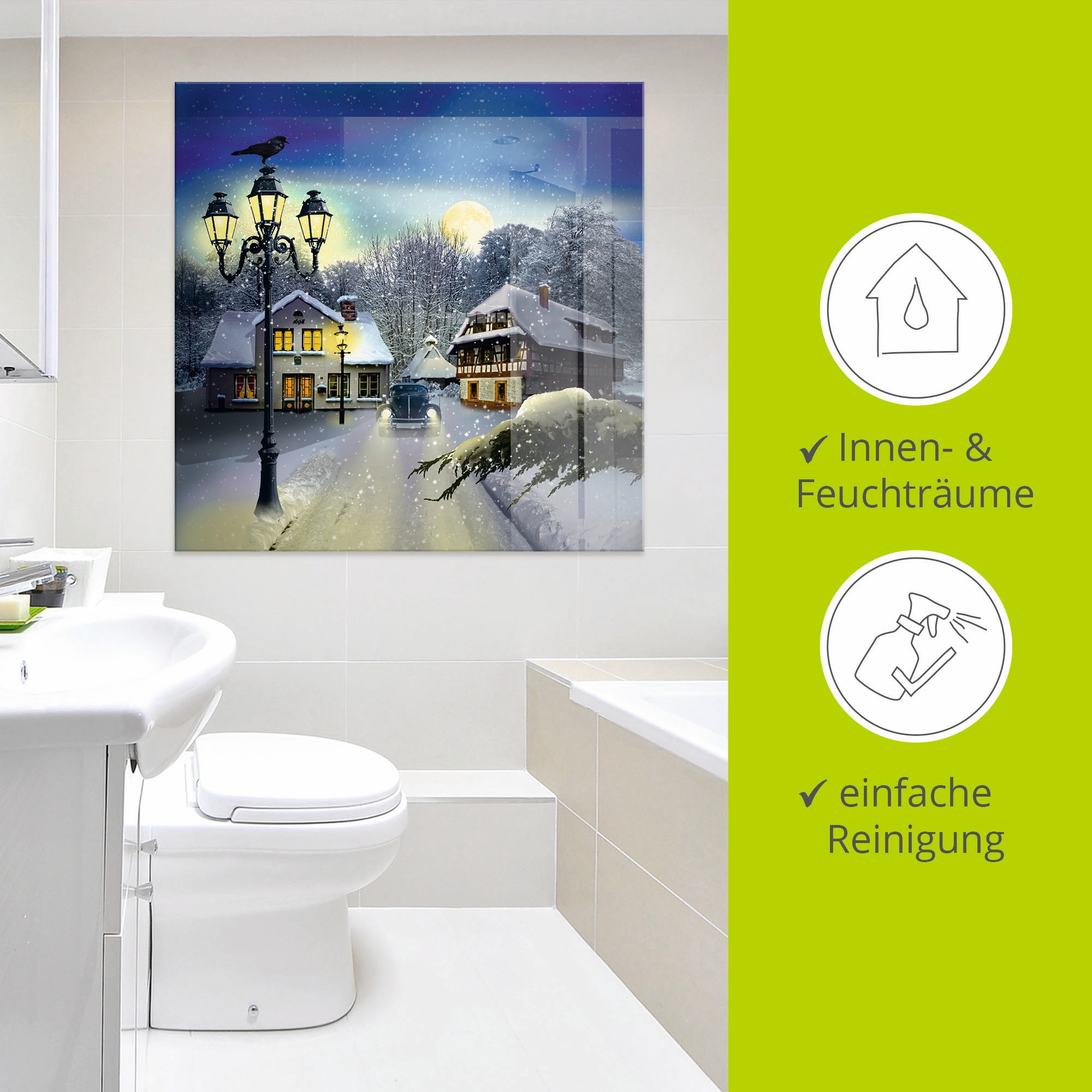 Artland Glasbild »Winterzeit« Vier Jahreszeiten 1 Stk. tlg. in verschiedenen Grössen