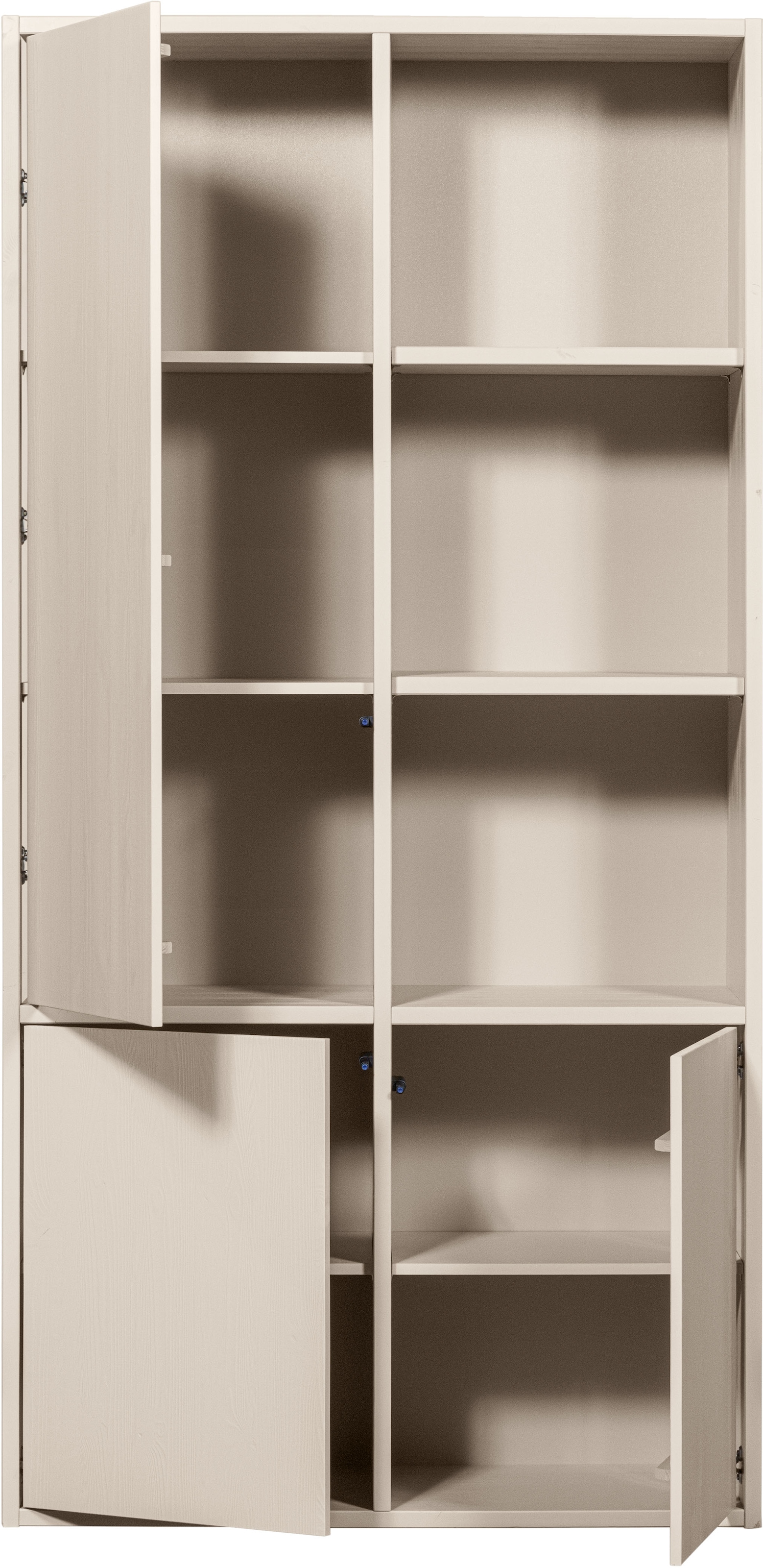 WOOOD Mehrzweckschrank »Merel FSC® Massivkiefer und Druckmechanismus B 100 x T 39,5 x H 200 cm« Tragkraft 10 kg pro Einlegeboden, einfach zu montierbar, Pfleigleicht