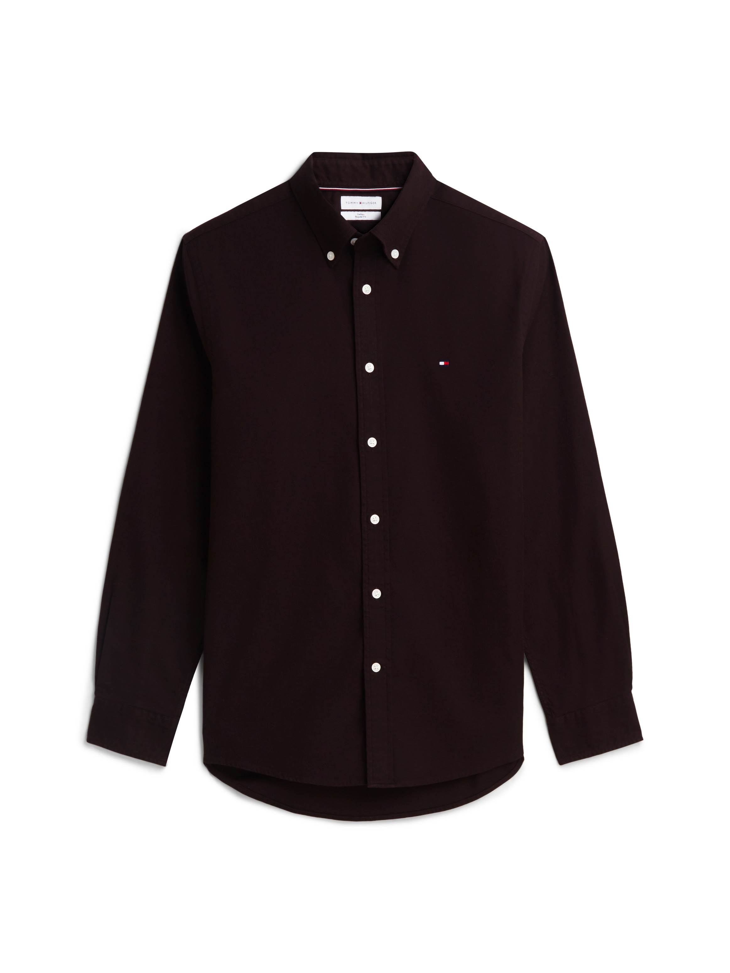 Tommy Hilfiger Langarmhemd »FLEX FLANNEL SOLID SHIRT« Regular Fit soft Flannel