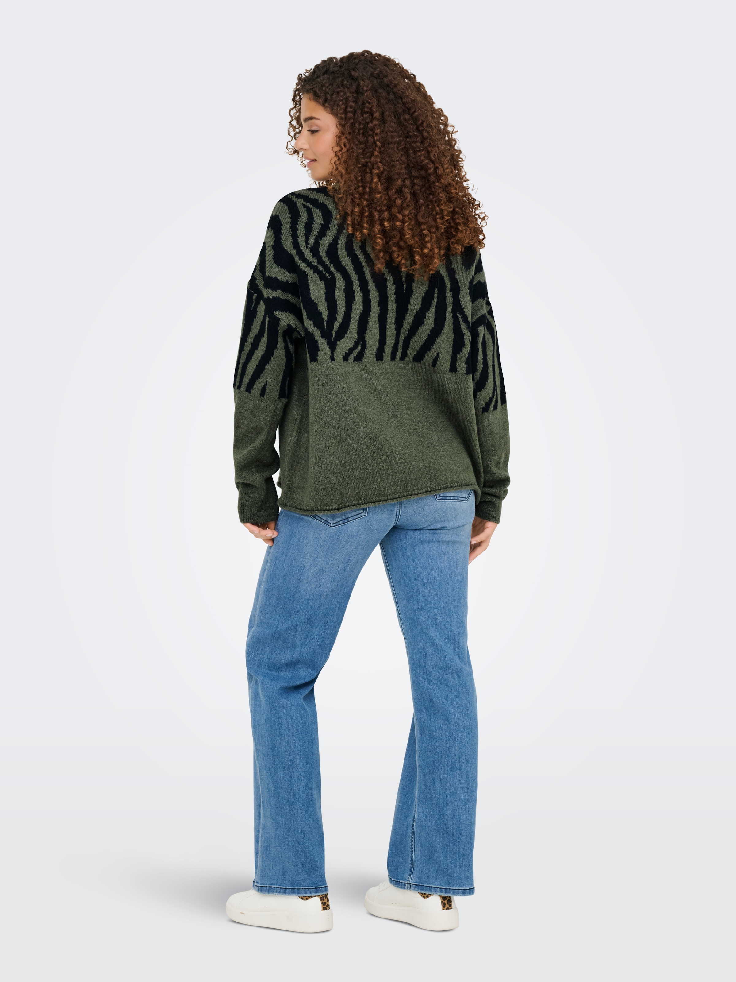 ONLY Pull à col rond »ONLJADE ANIMAL LS O-NECK NOOS KNT«