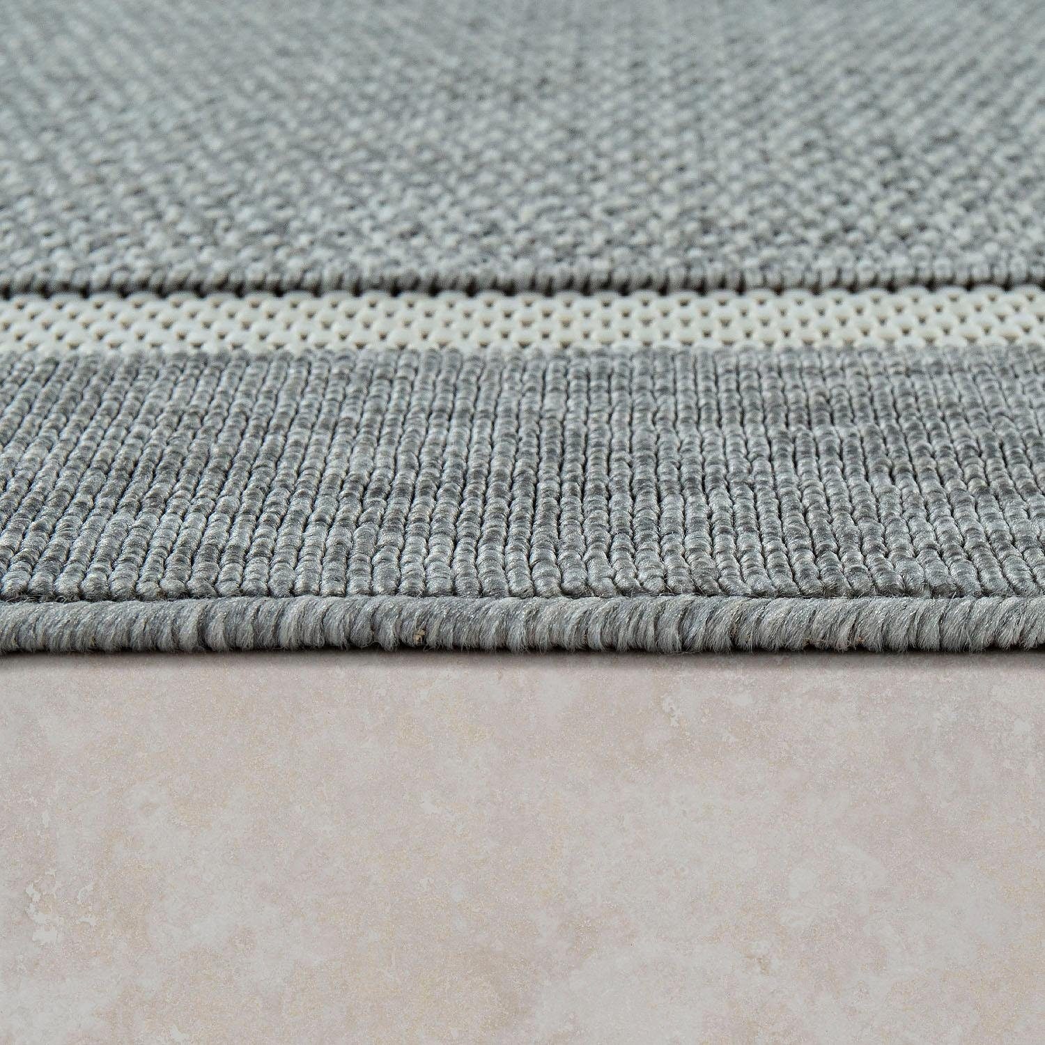Paco Home Teppich »Brugge 225« rechteckig 4 mm Höhe Flachgewebe, mit Bordüre, In- und Outdoor geeignet, Wohnzimmer