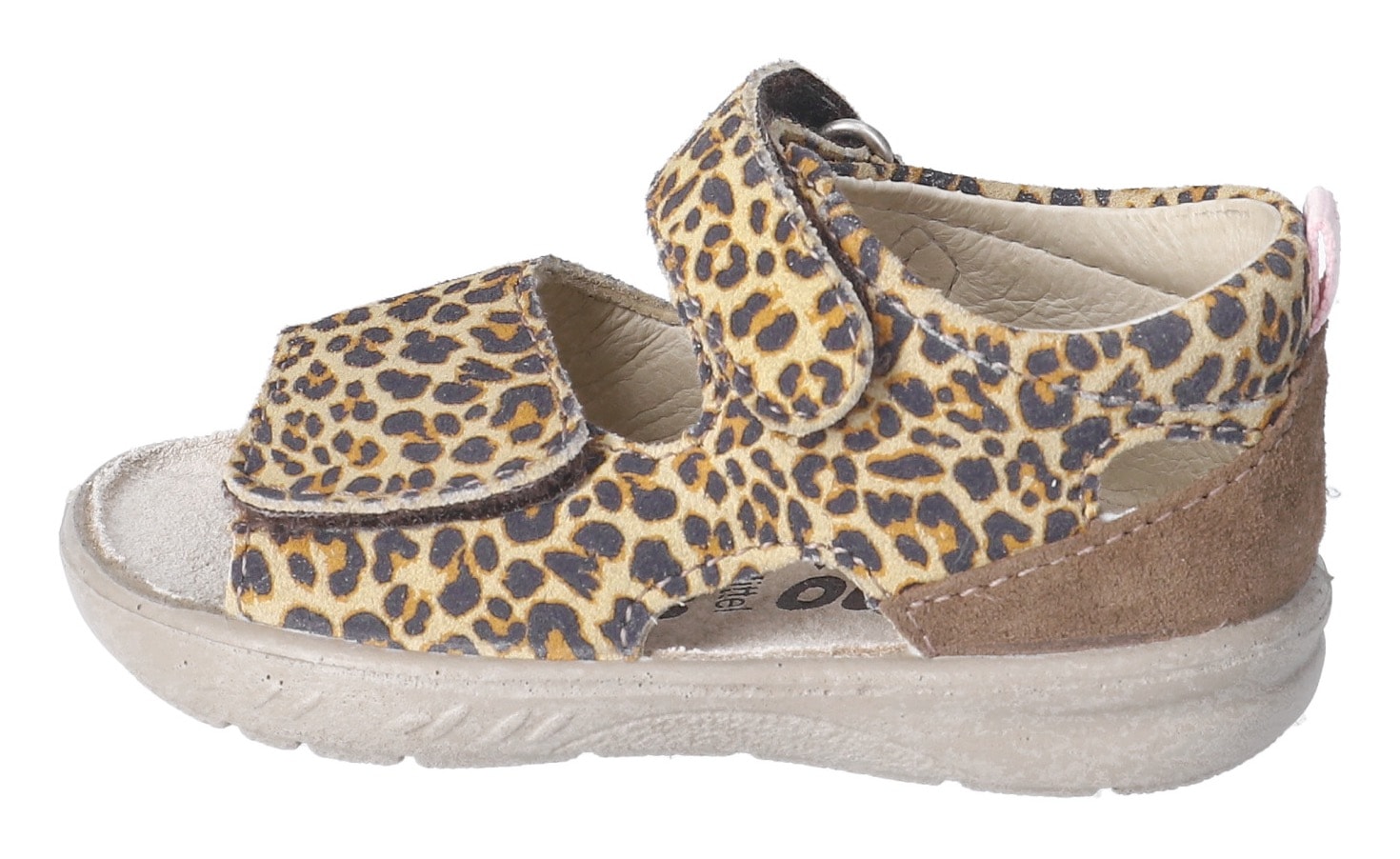 PEPINO by RICOSTA Lauflernschuh »Banu WMS: mittel«  Sandalette mit Klett und Animal Print, Grössenschablone zum Download