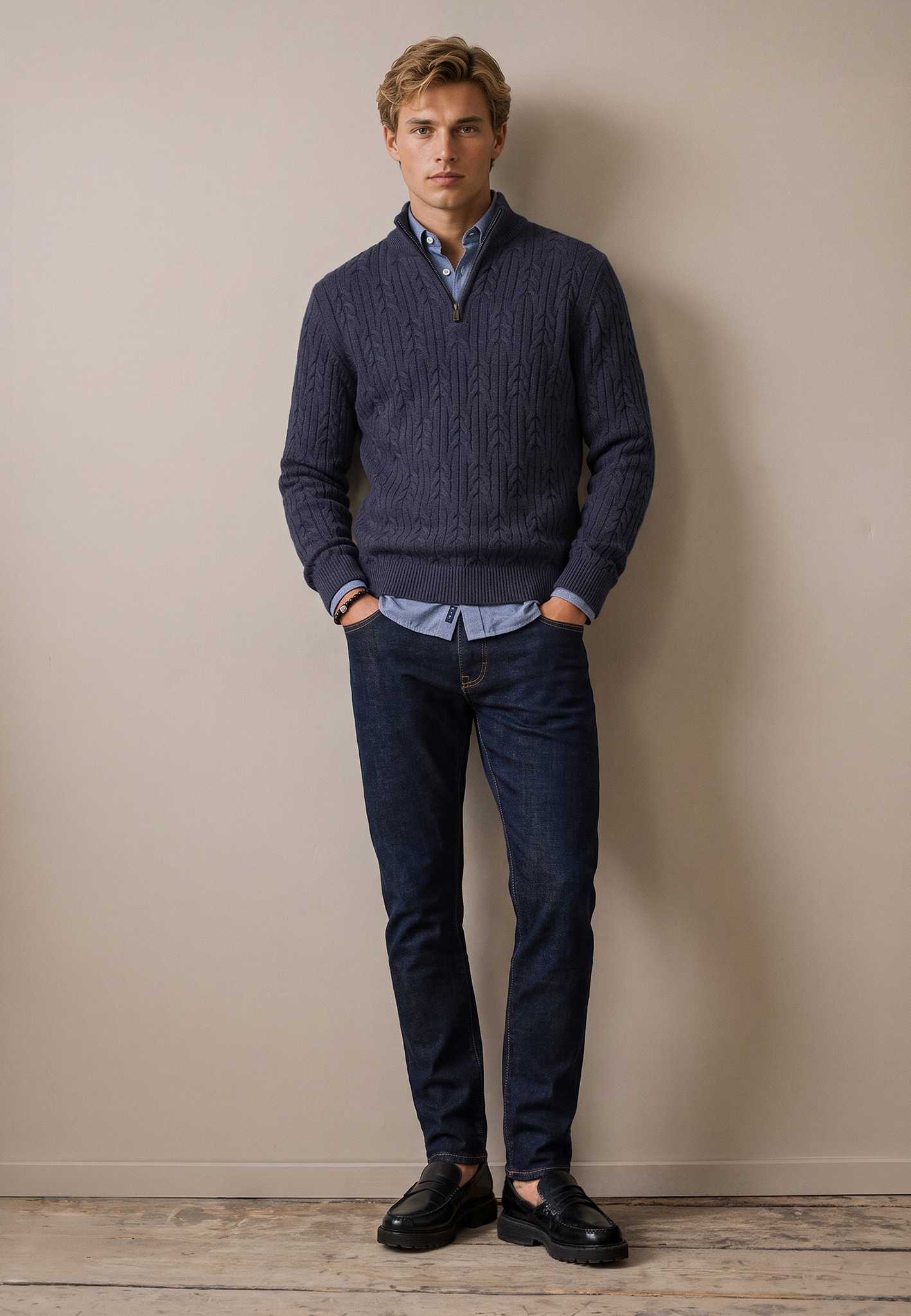 FYNCH-HATTON Troyer avec motif torsadé et teneur en laine