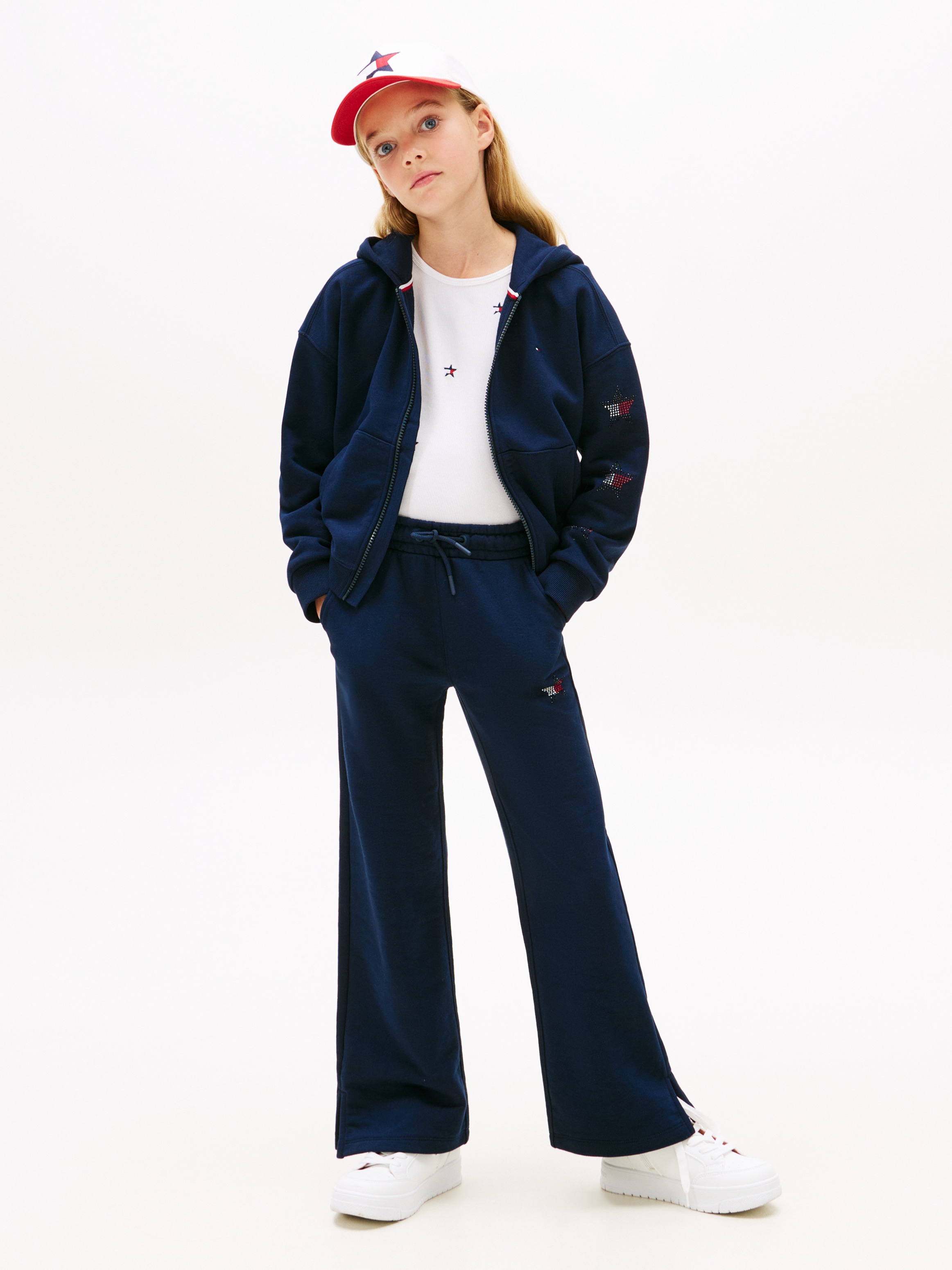 Tommy Hilfiger Pantalon de jogging »STAR SWEATPANT«  enfants jusqu'à 16 ans, avec étiquette strass, coupe ample