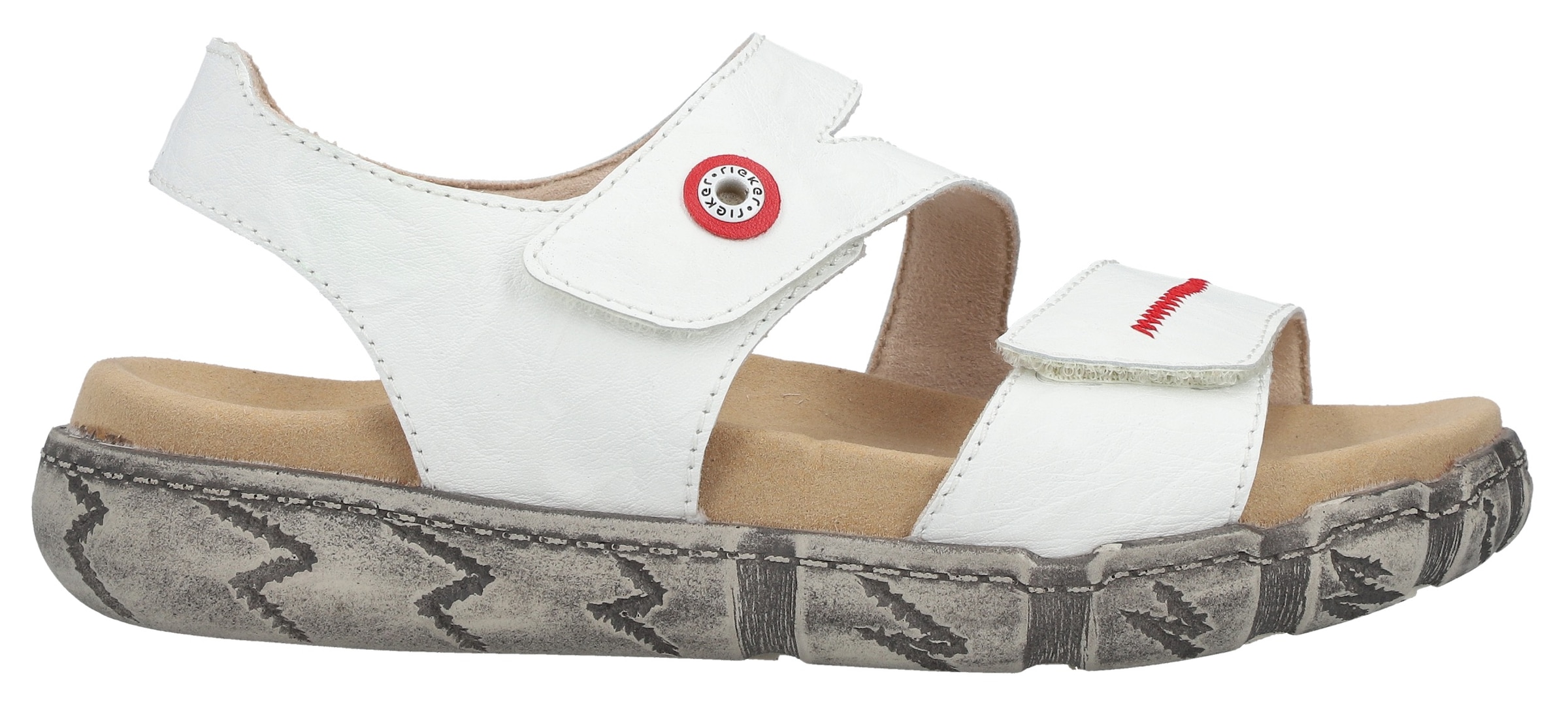 Rieker Sandale  Chaussure d'été, sandale velcro avec couture décorative