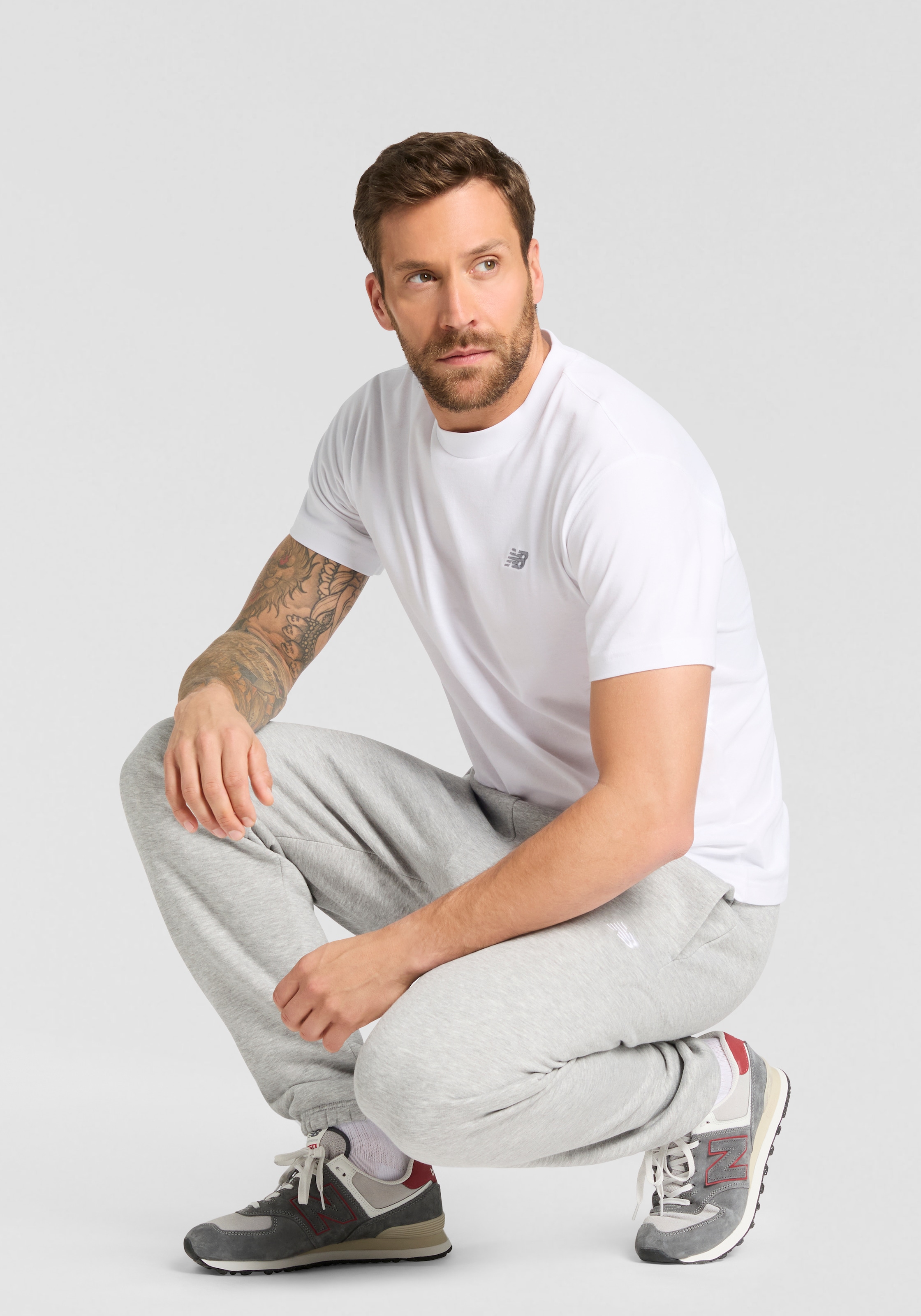 New Balance T-Shirt »SPORT ESSENTIALS COTTON T-SHIRT« 1 tlg. entspannte Passform, Kurzarm, Rundhalsausschnitt