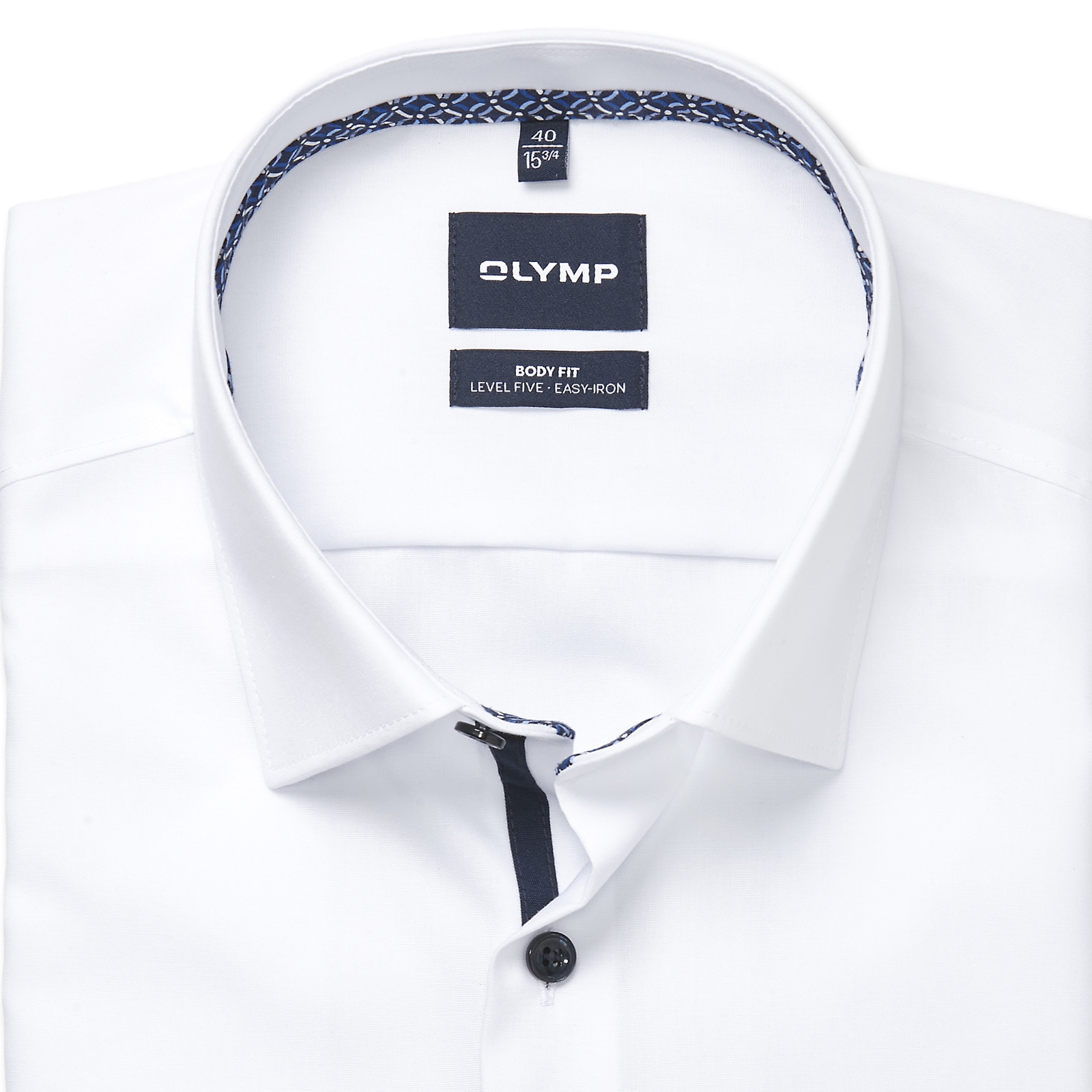 OLYMP Chemise d'affaires »Level 5 Body Fit« avec boutons et détails contrastants