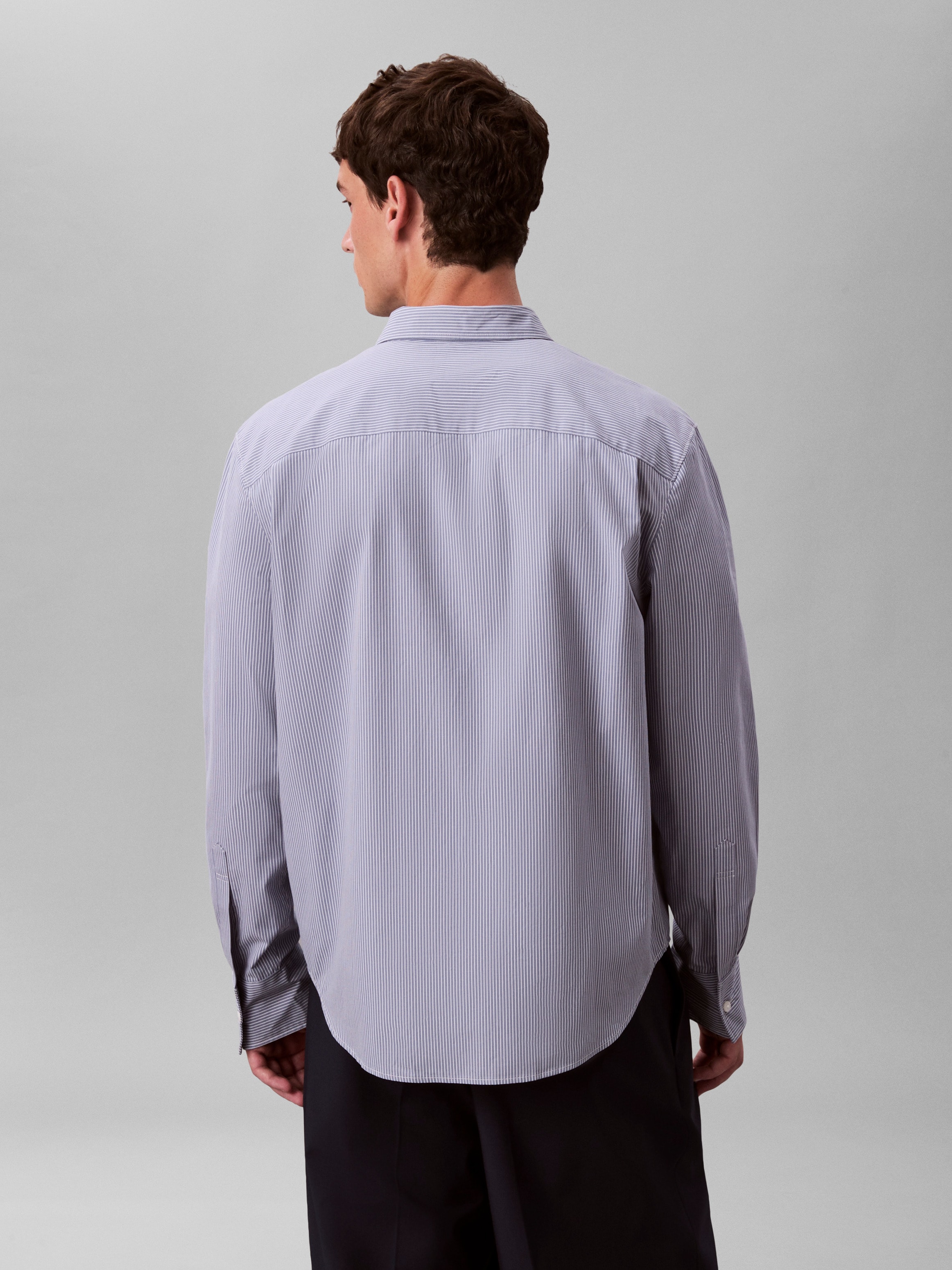 Calvin Klein Chemise à manches longues Regular fit, mit Rundhalsausschnitt