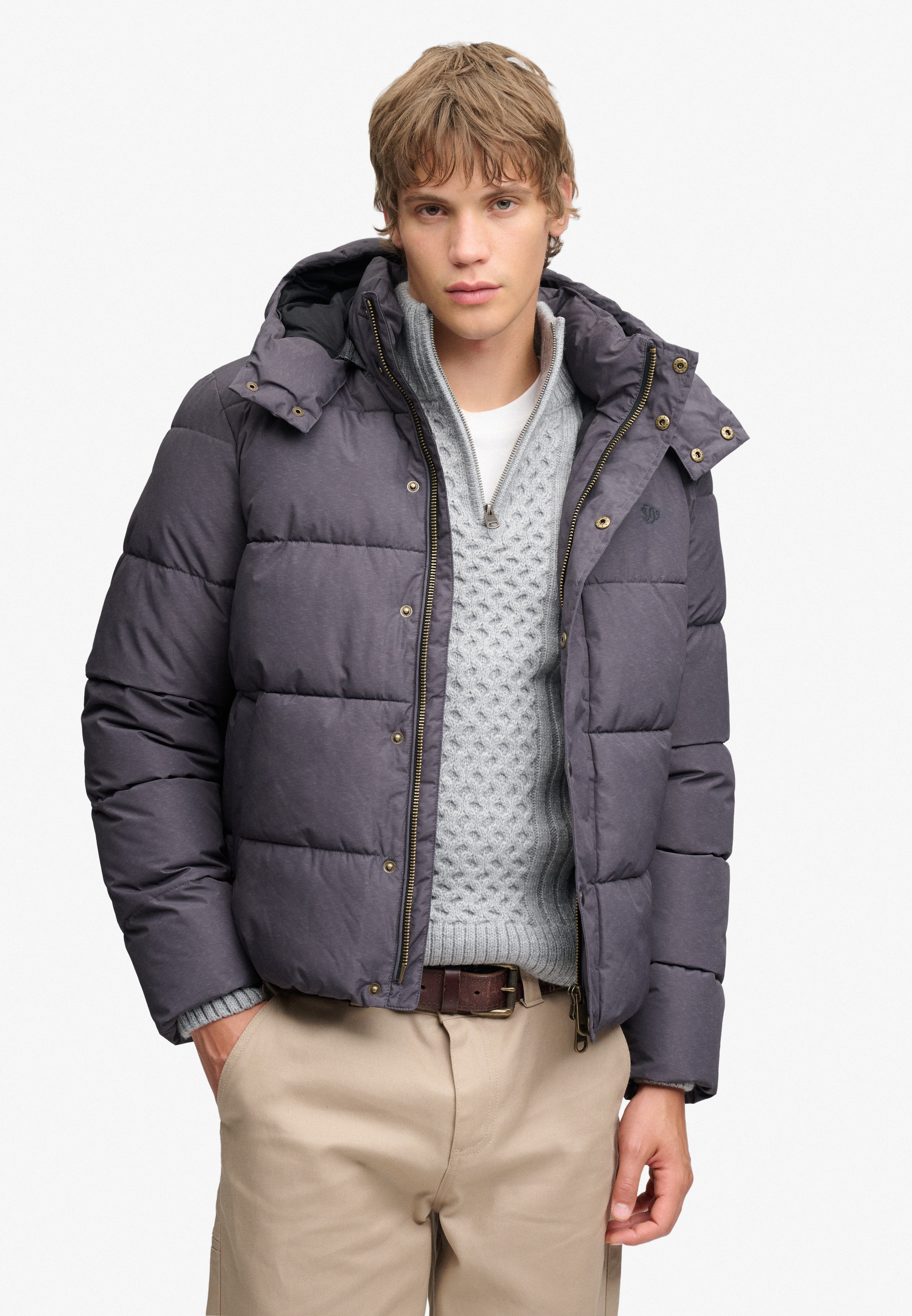 Superdry Veste matelassée »PREMIUM HOOD PUFFER JKT« avec capuche fibre synthétique, coupe décontractée