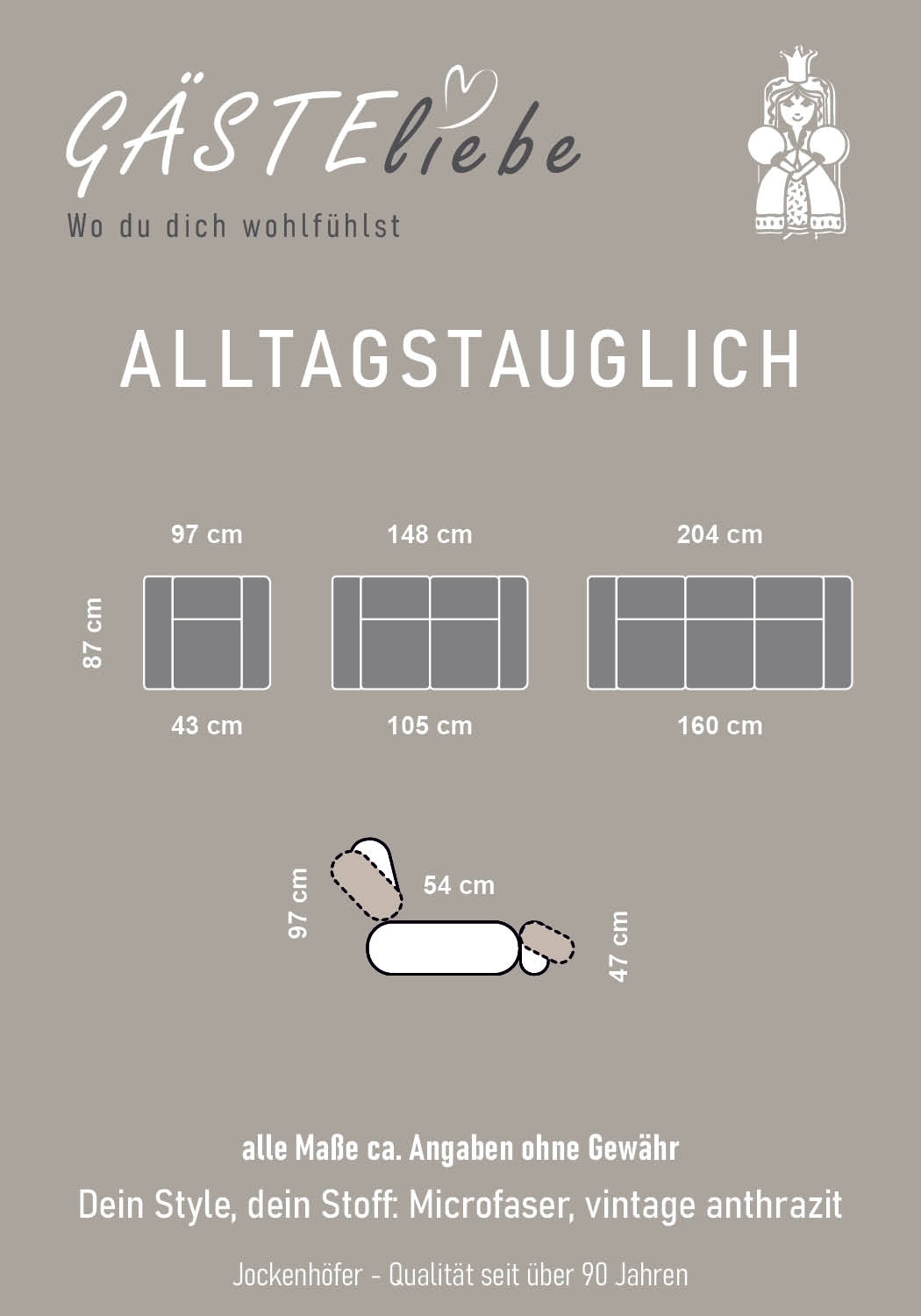 Jockenhöfer Gruppe 2-Sitzer »Dakota, B: 148 cm« mit Relax- & Liegefunktion, Taschenfederkern-Polsterung