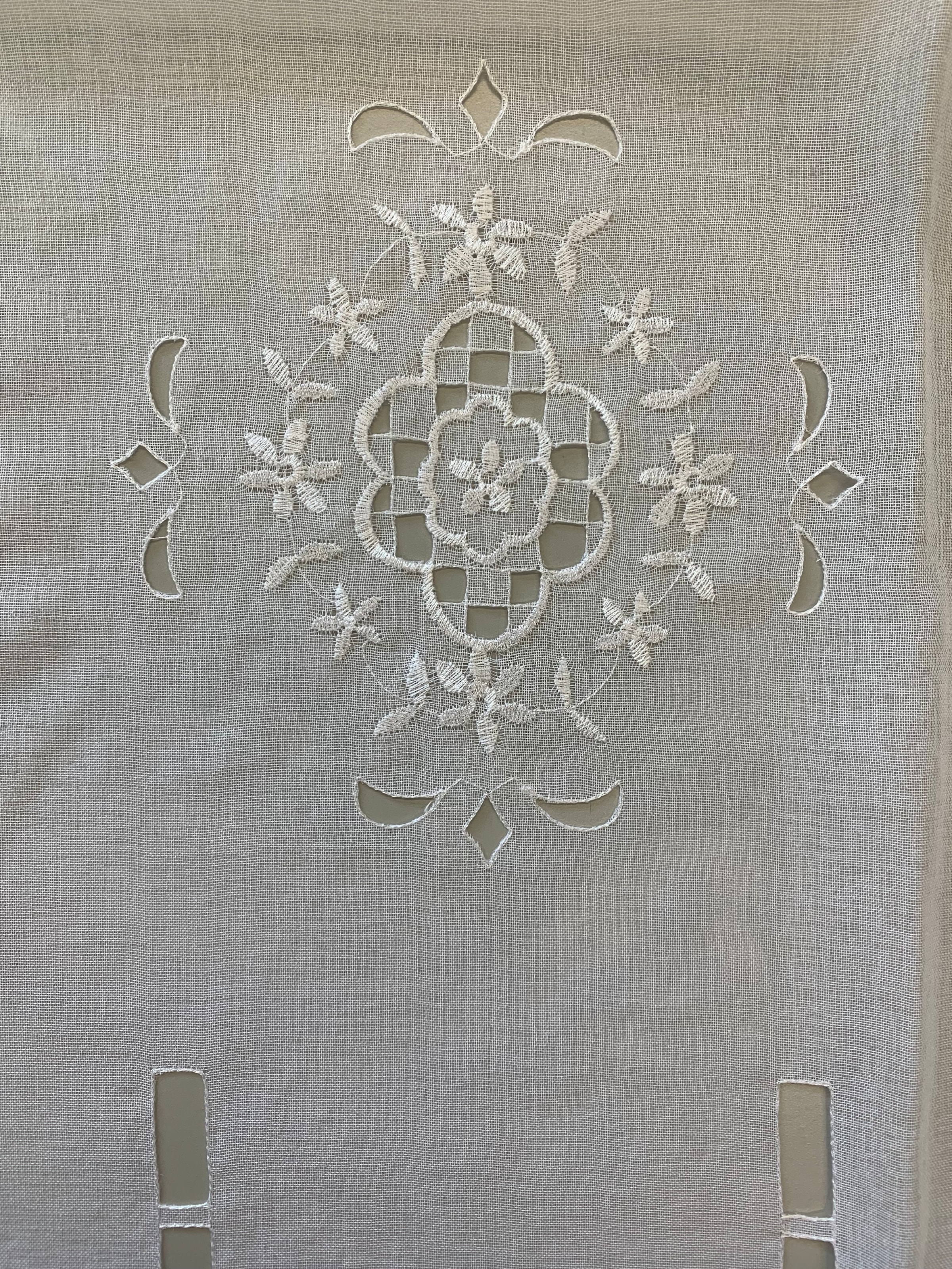 HOME WOHNIDEEN Rideau »ALEGRA« Passage tige 3 cuis tlg. 3 teiliger Fensterbehang bestickt