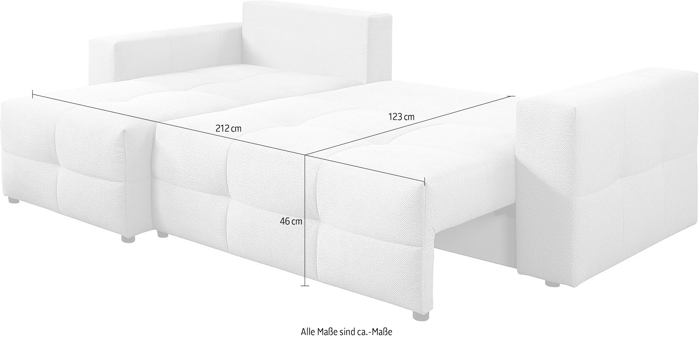 exxpo - sofa fashion Canapé d'angle Praktische Funktionsecke mit Federkern, Bettfunktion und Stauraum