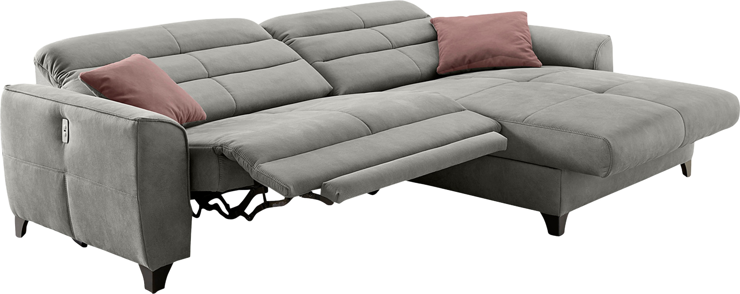 Jockenhöfer Gruppe Ecksofa »Double One L-Form, B: 288 cm, 2x120 cm breite, elektr. Relaxfunktionen« mit 2x 120cm breiten, elektromotorischen Relaxfunktionen