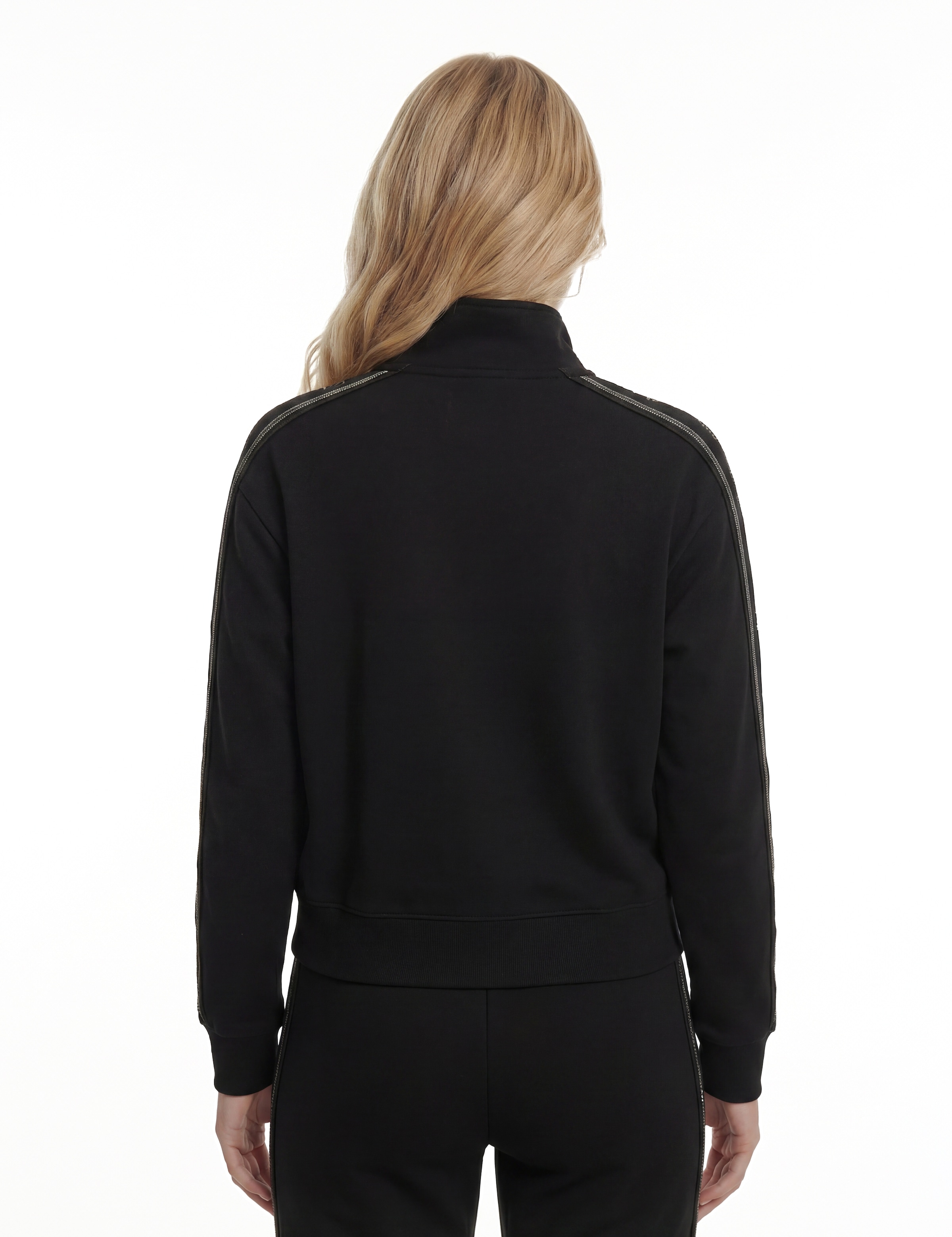 Guess Veste sweat »OCTAVIA HIGH NECK FULL-ZIP« mit Strass-Steinen, Stehkragen