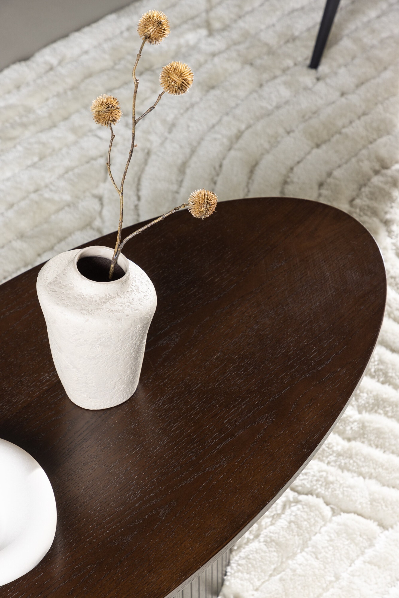 Venture Home Table basse »Bianca, ovaler Couchtisch in warmem Mokka, 120 × 55 cm« Table basse, MDF, teinté, ovale, confortable, cosy