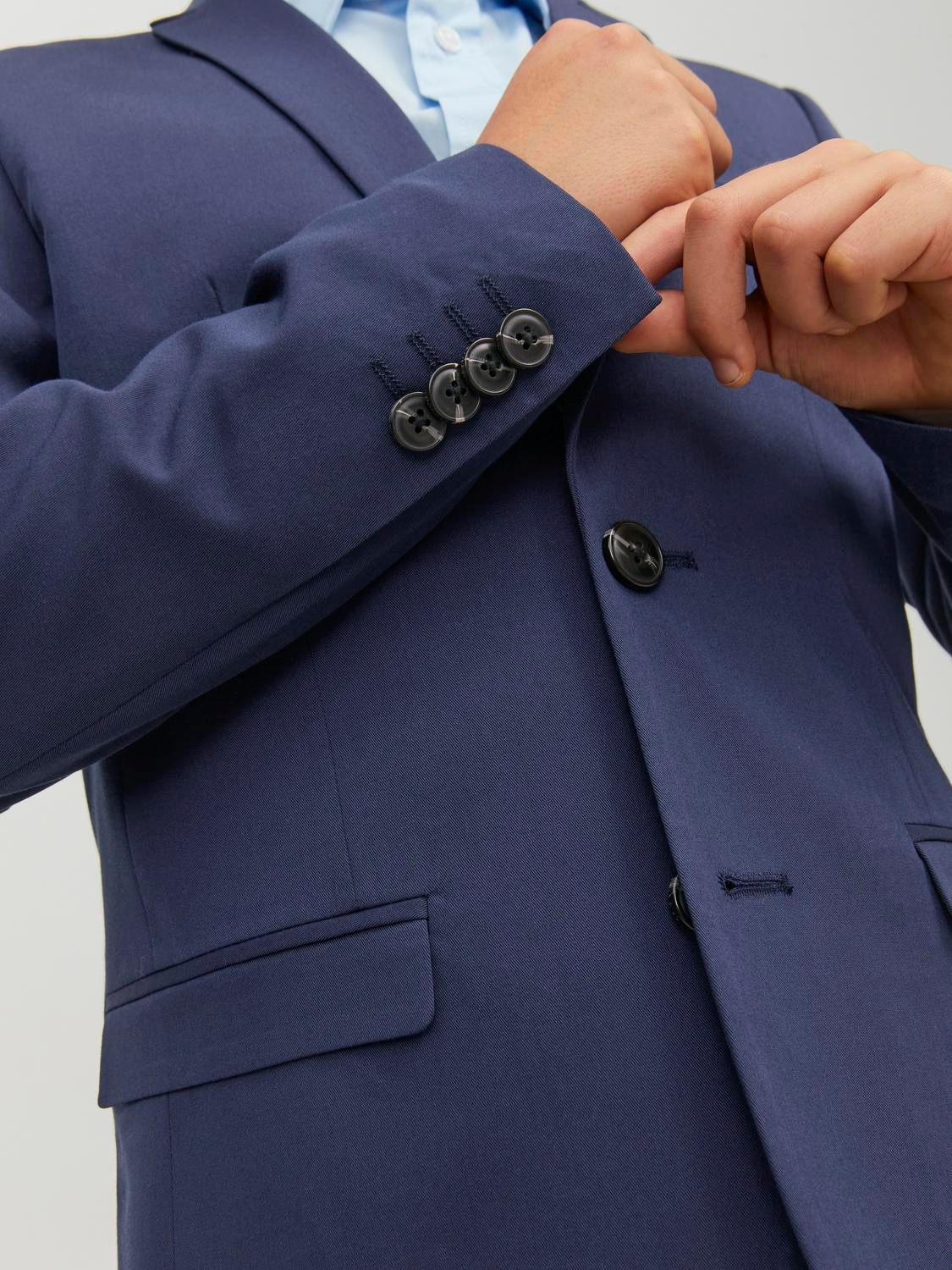 Jack & Jones Junior Sakko »JPRSOLAR stylisch, elastisch, pflegeleicht« unifarben, modisch, slim fit, Reverskragen