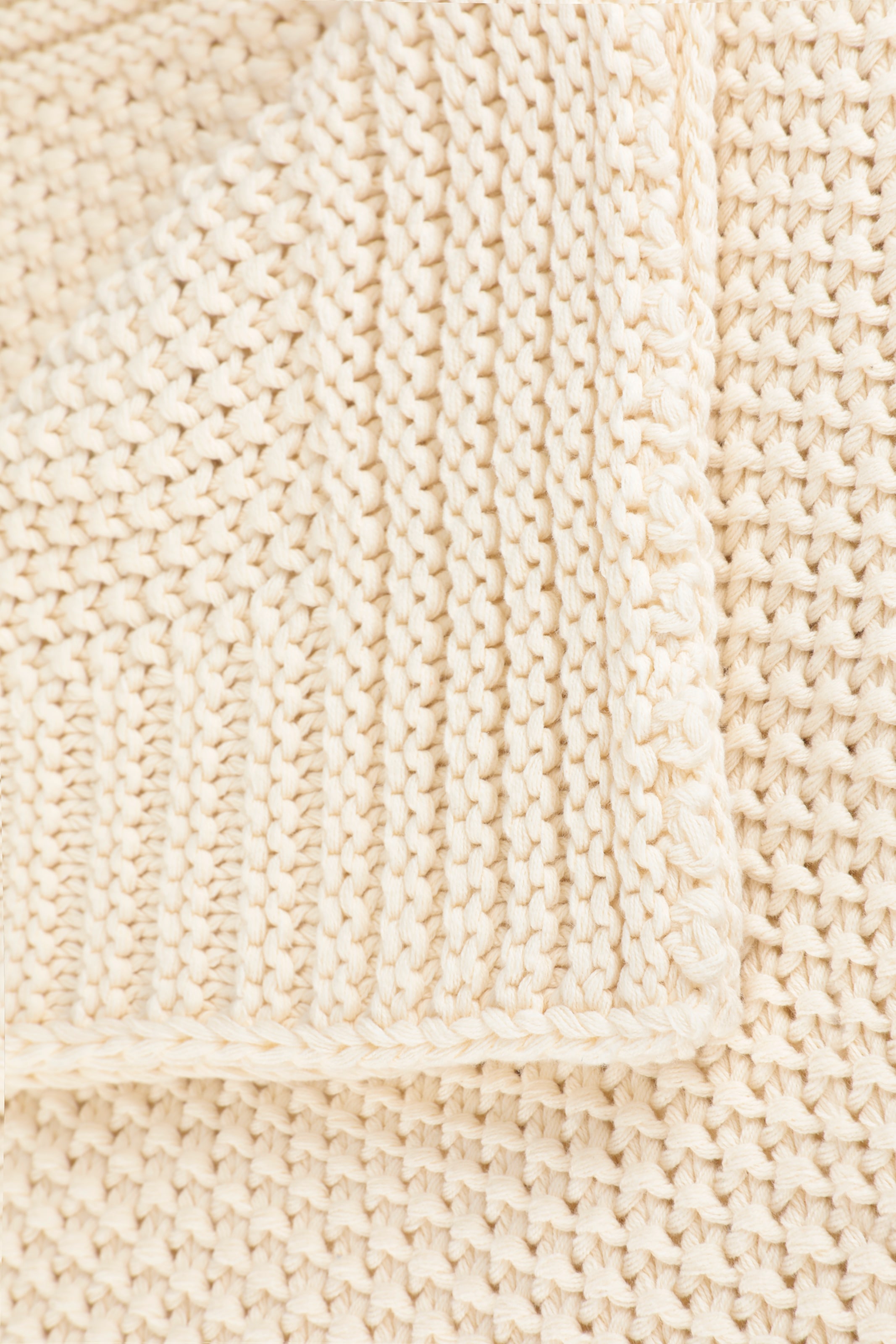 GOODproduct Couverture d'intérieur »Phelon« 100% Baumwolle, Trendiges Strickmuster, 130 × 170 cm,400 g/m²