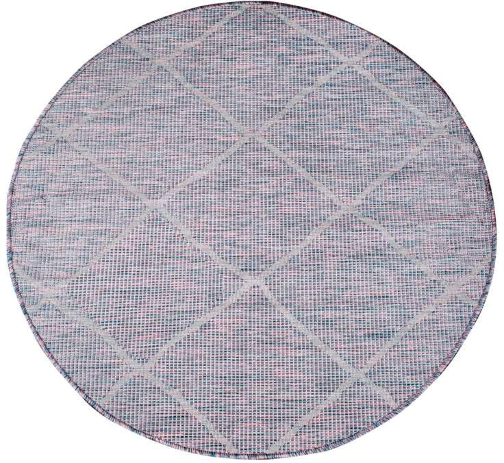 Carpet City Outdoorteppich »PALM3075« rund 5 mm Höhe Wetterfest & UV-beständig, für Balkon, Terrasse, Küche, flach gewebt