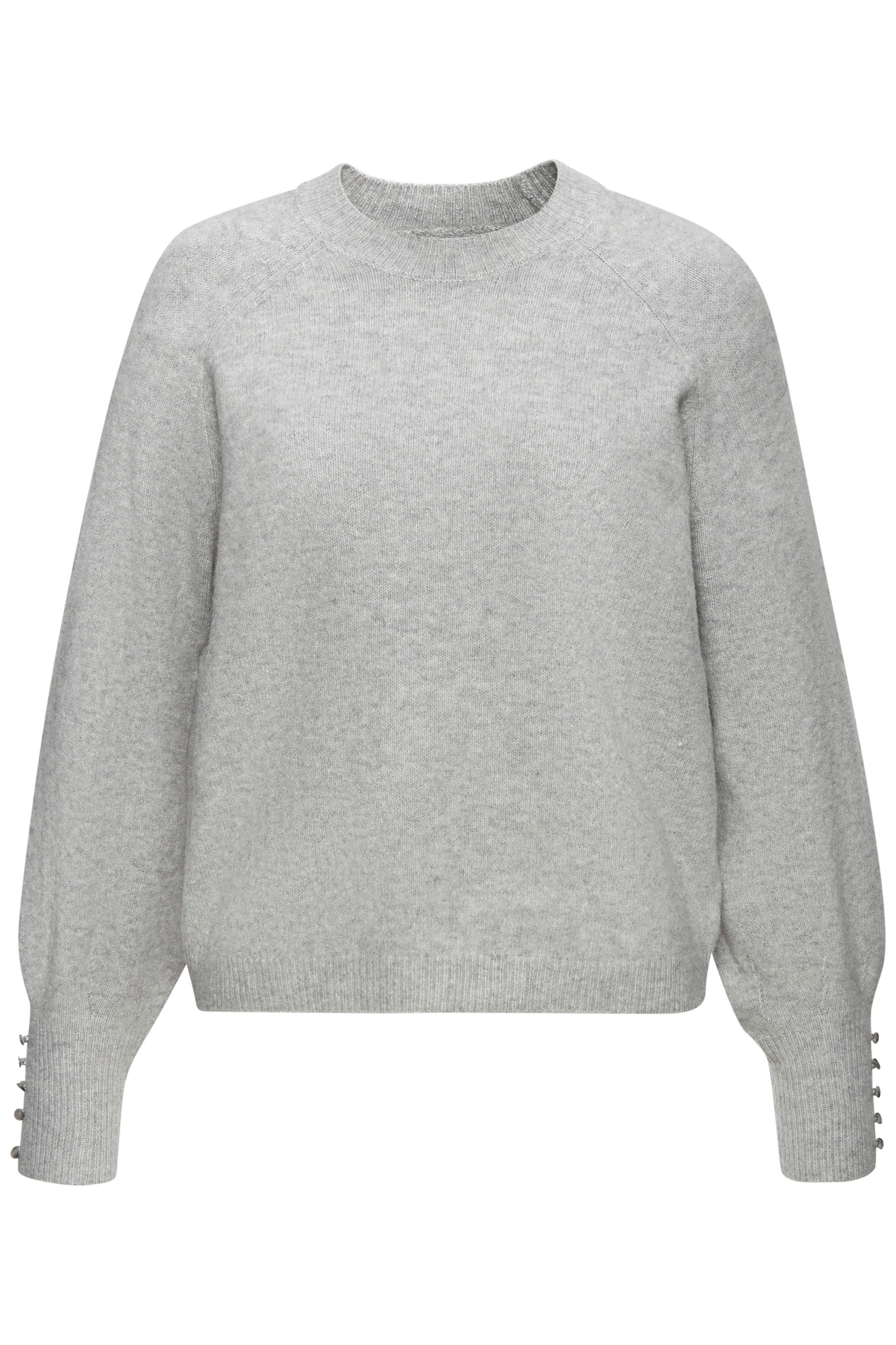 LASCANA Rundhalspullover mit Zierknöpfen, Winterpullover, kuscheliges Basic