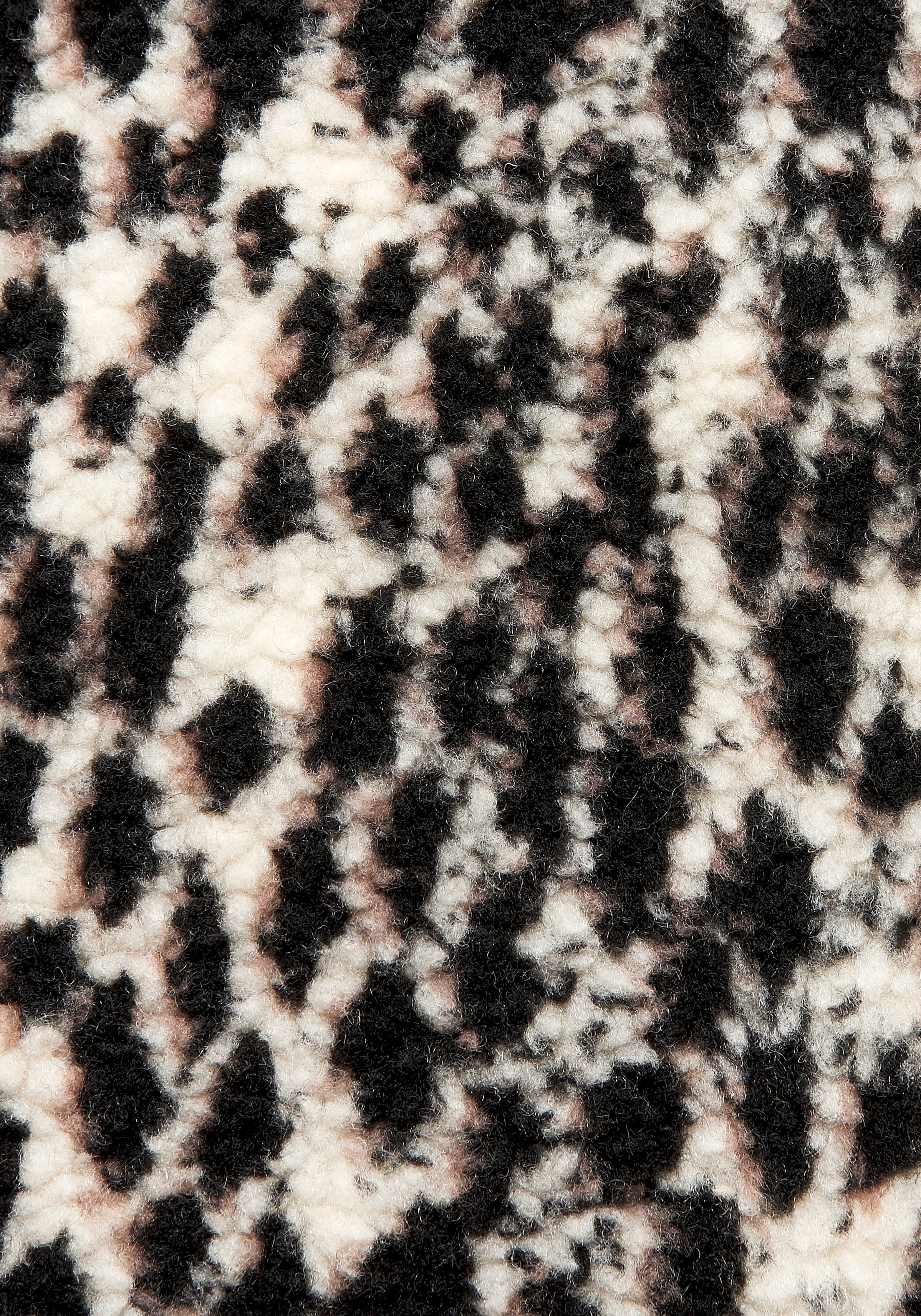 LASCANA Fleecejacke im Leomuster in weicher Fleece-Qualität