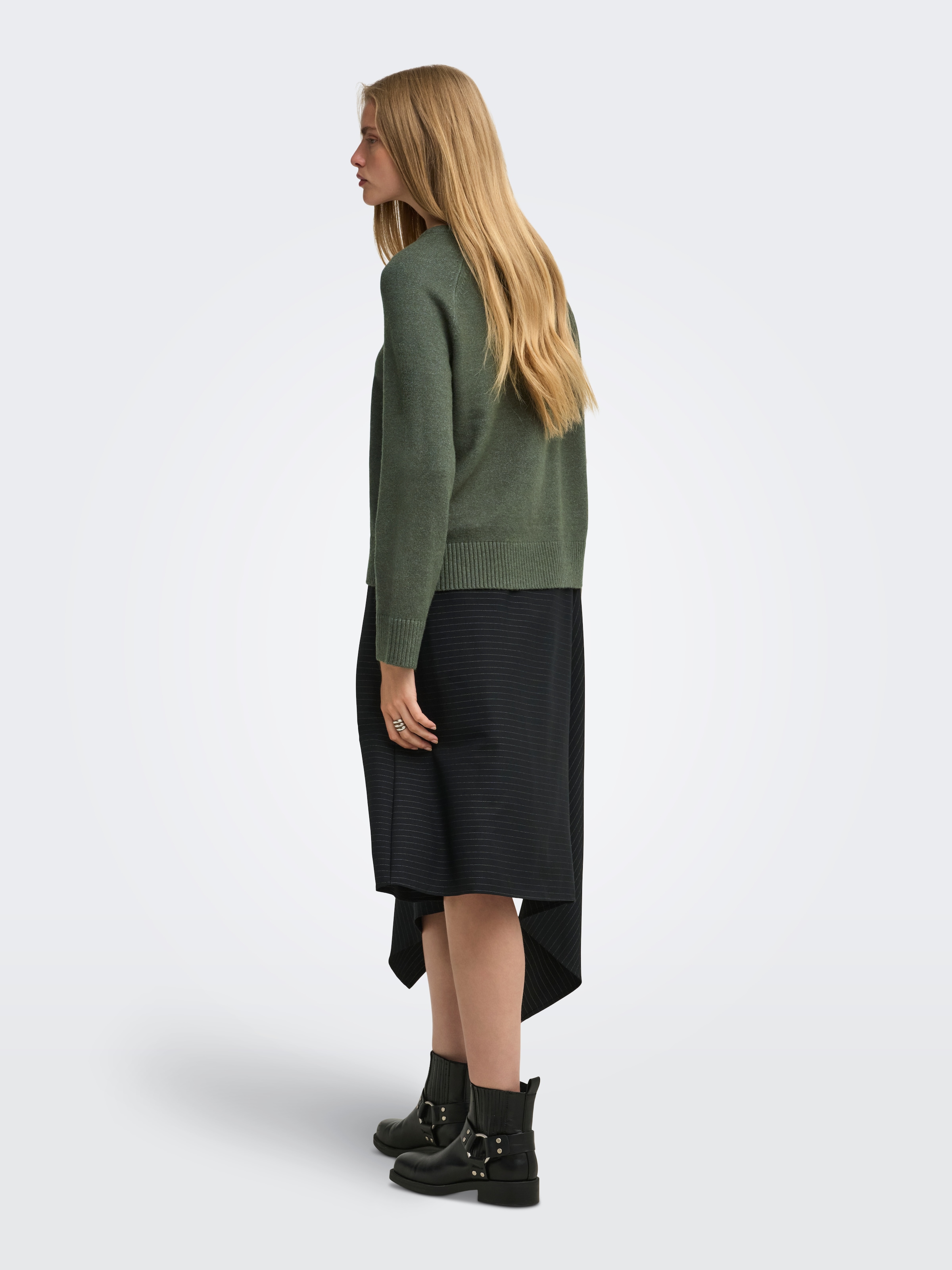 ONLY Pull en tricot »ONLPRINCESS LS O-NECK RAGLAN KNT NOOS« mélange viscose, coupe régulière