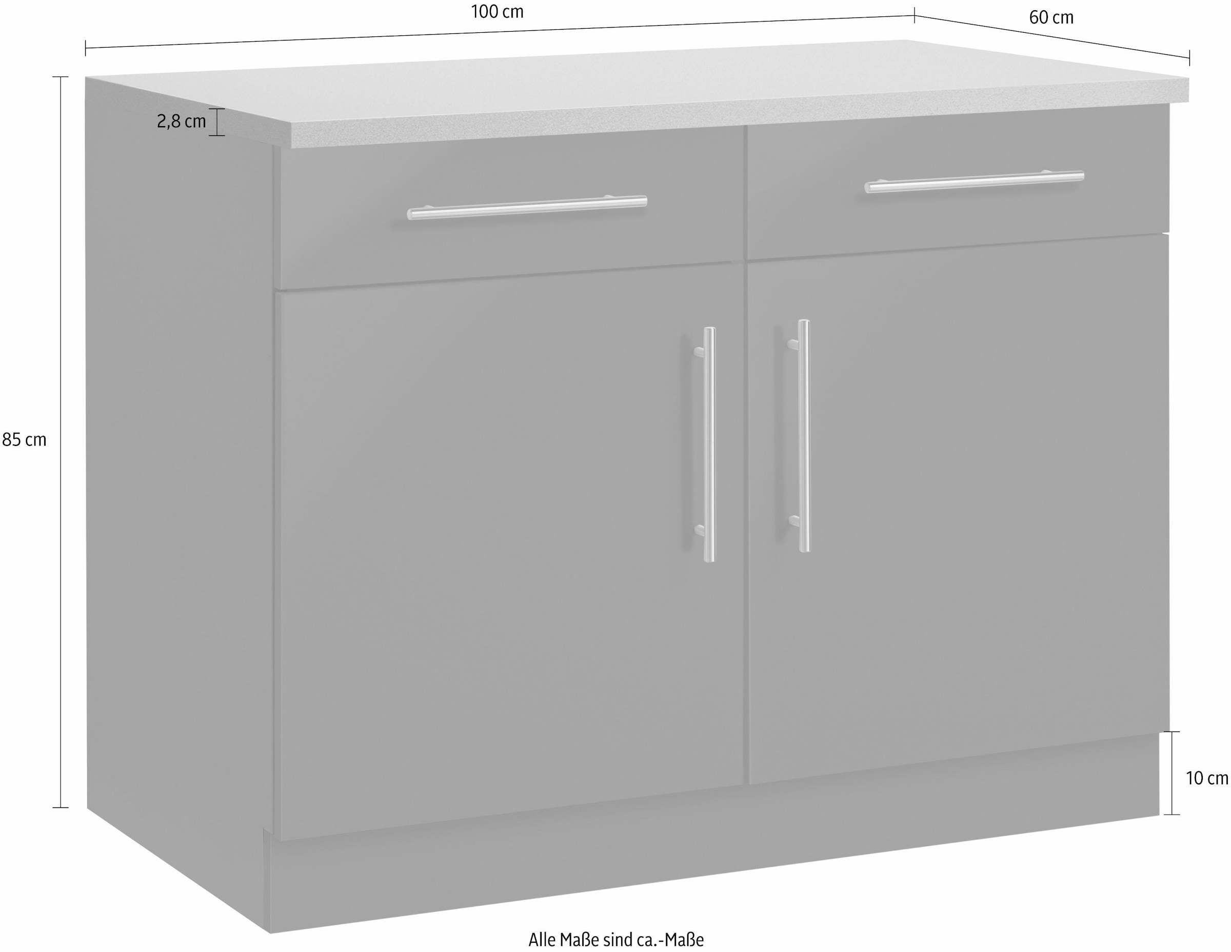 wiho Küchen Unterschrank »Cali« 100 cm breit