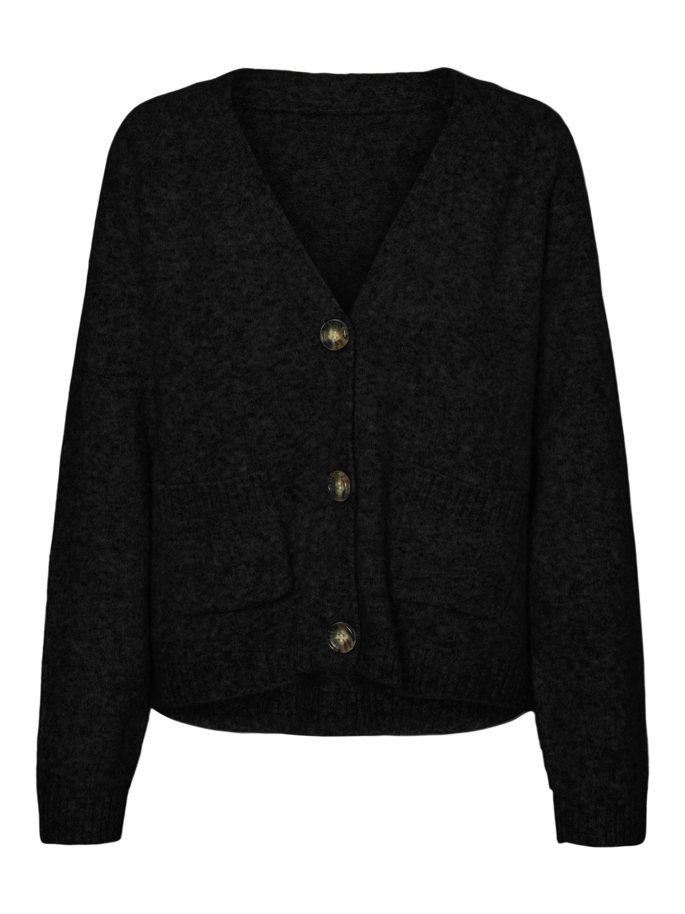 Vero Moda Veste en tricot »VMBOOM LS V-NECK BUTTON CARDIGAN GA NOOS« mélange de matières, coupe ample