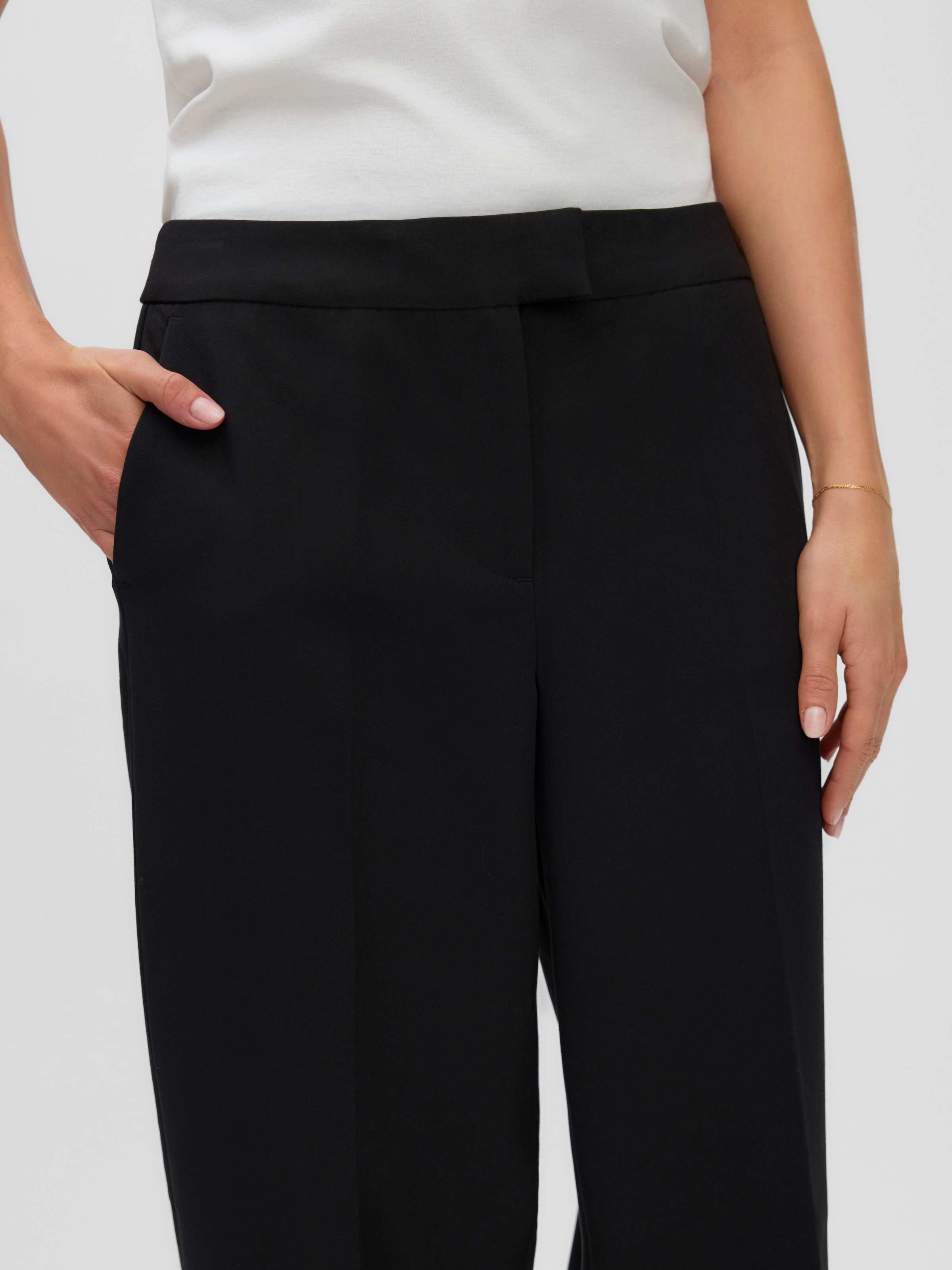 Vero Moda Pantalon de costume »VMMAGNOLIA MW WIDE PANT NOOS«  Materialmix, wide fit