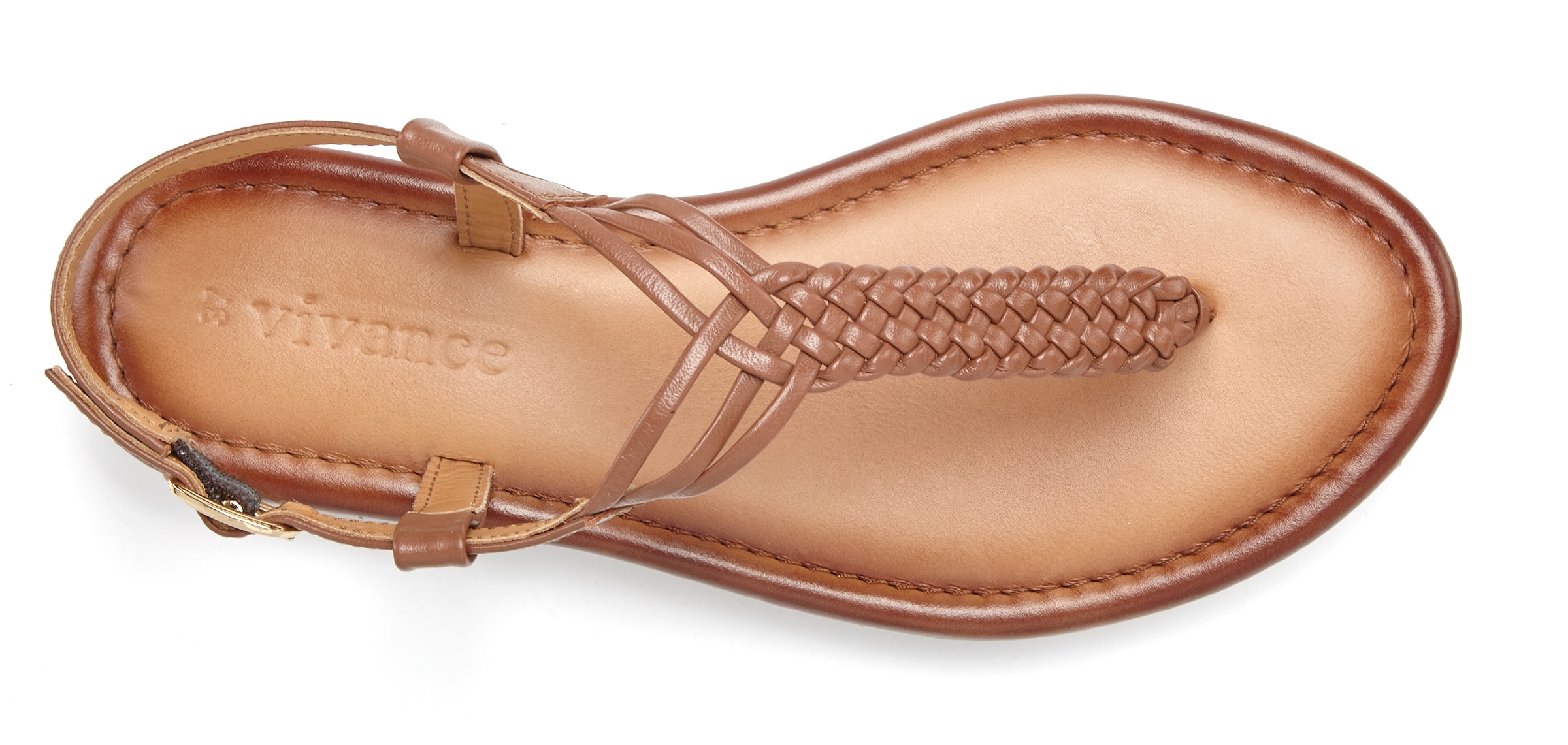 Vivance Zehentrenner »Sandalette, Sommerschuh, Sandale,«  NEU aus Leder mit Flecht-Optik