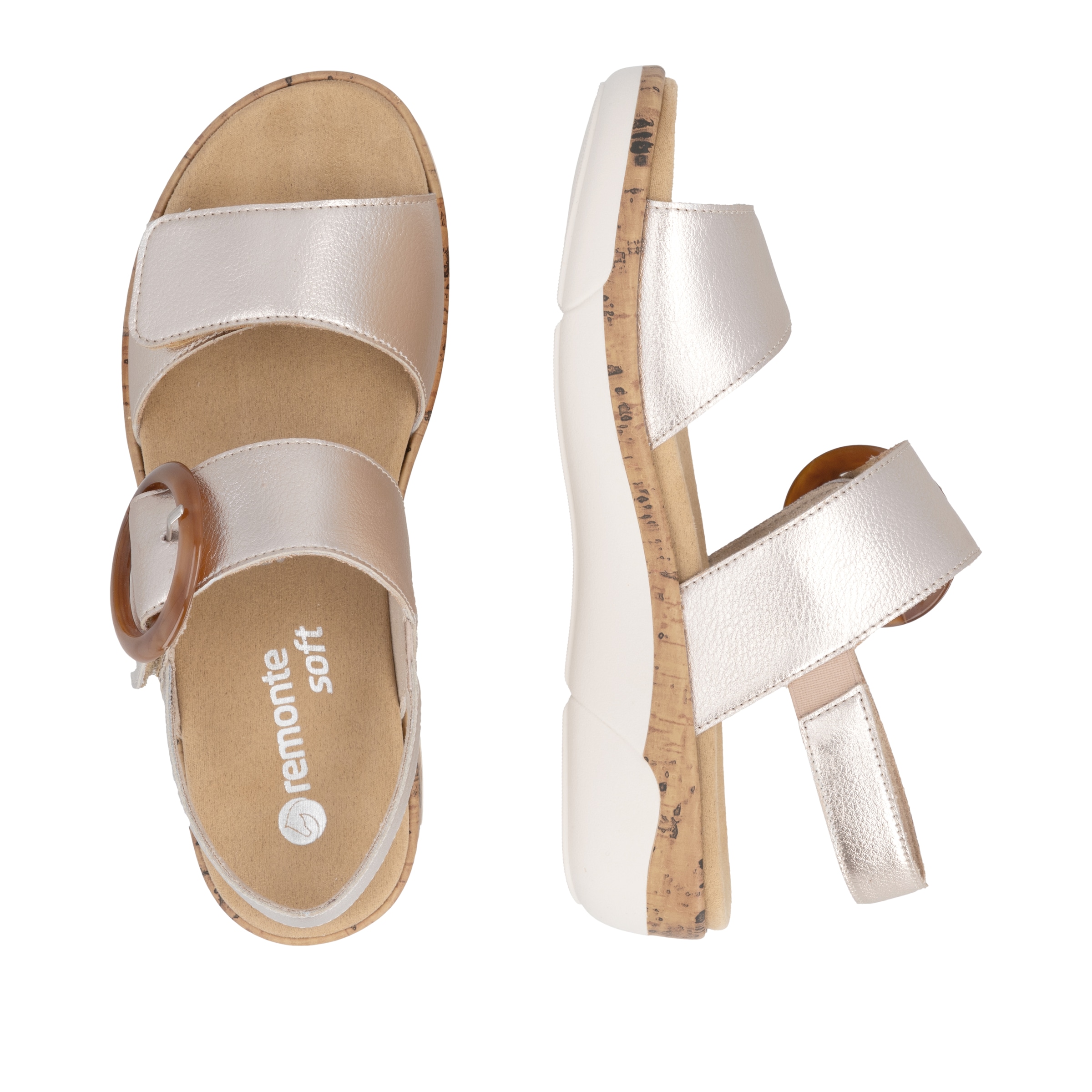 Remonte Sandale  Klettschuh, Sommerschuh, Sandalette mit herausnehmbarem Fussbett