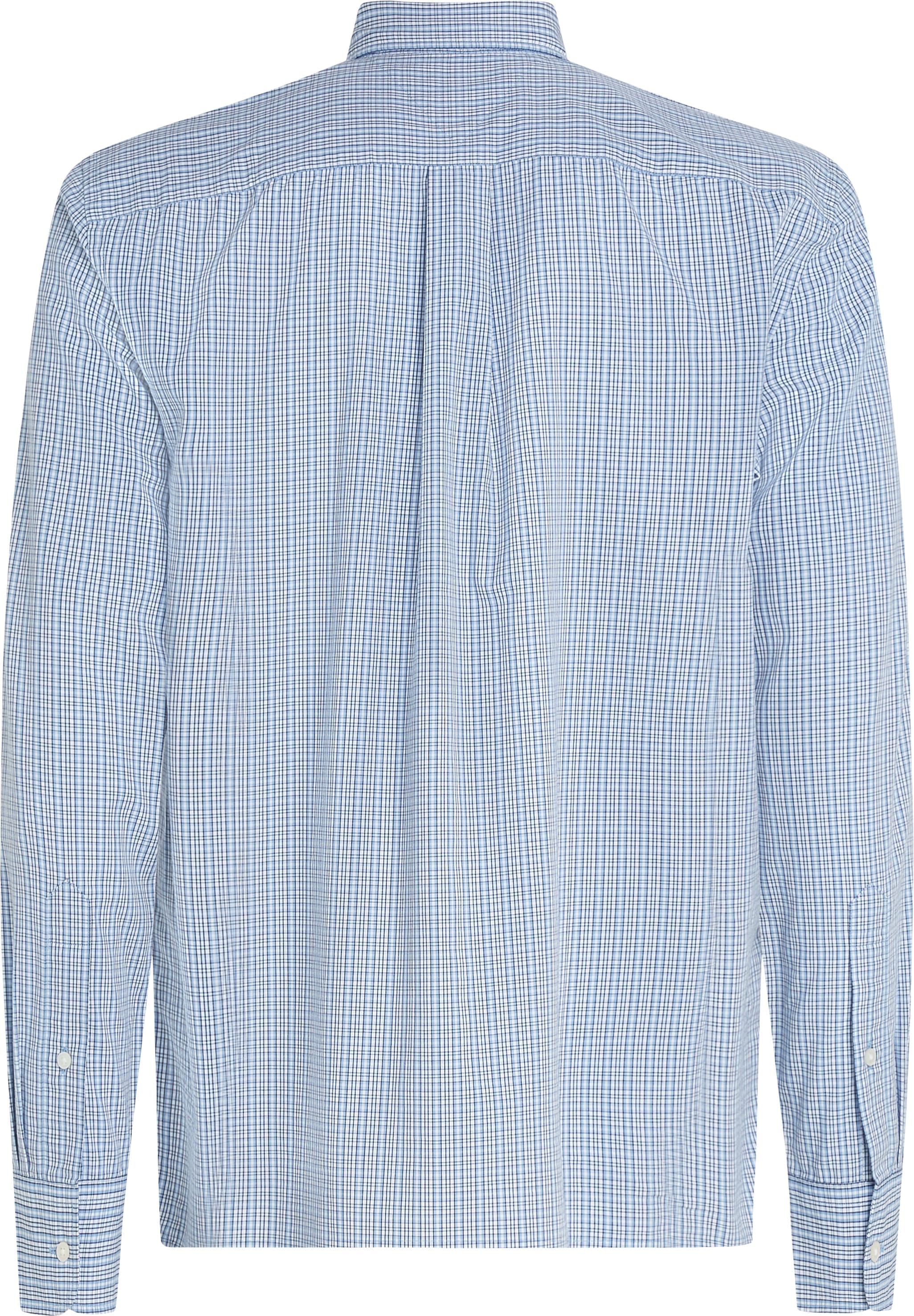 Tommy Hilfiger Langarmhemd »FLEX POPLIN SMALL TARTAN SHIRT« regular fit, kleinkariert, Button-down-Kragen