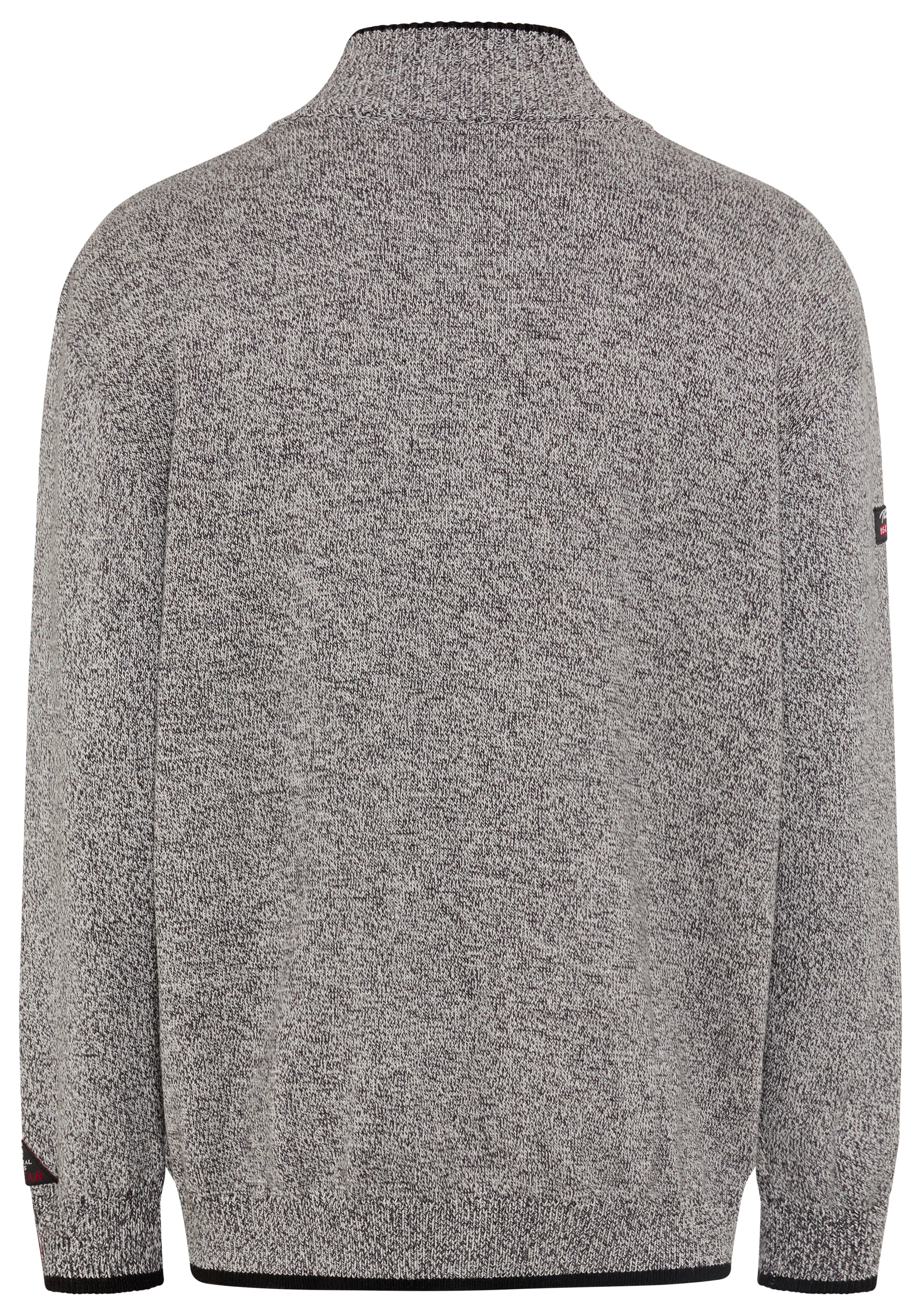 Man's World Plus Strickjacke »auch in Grosse Grössen bis Gr. 7XL« Regular Fit, melierte Optik, mit Stehkragen, mit Reissverschluss