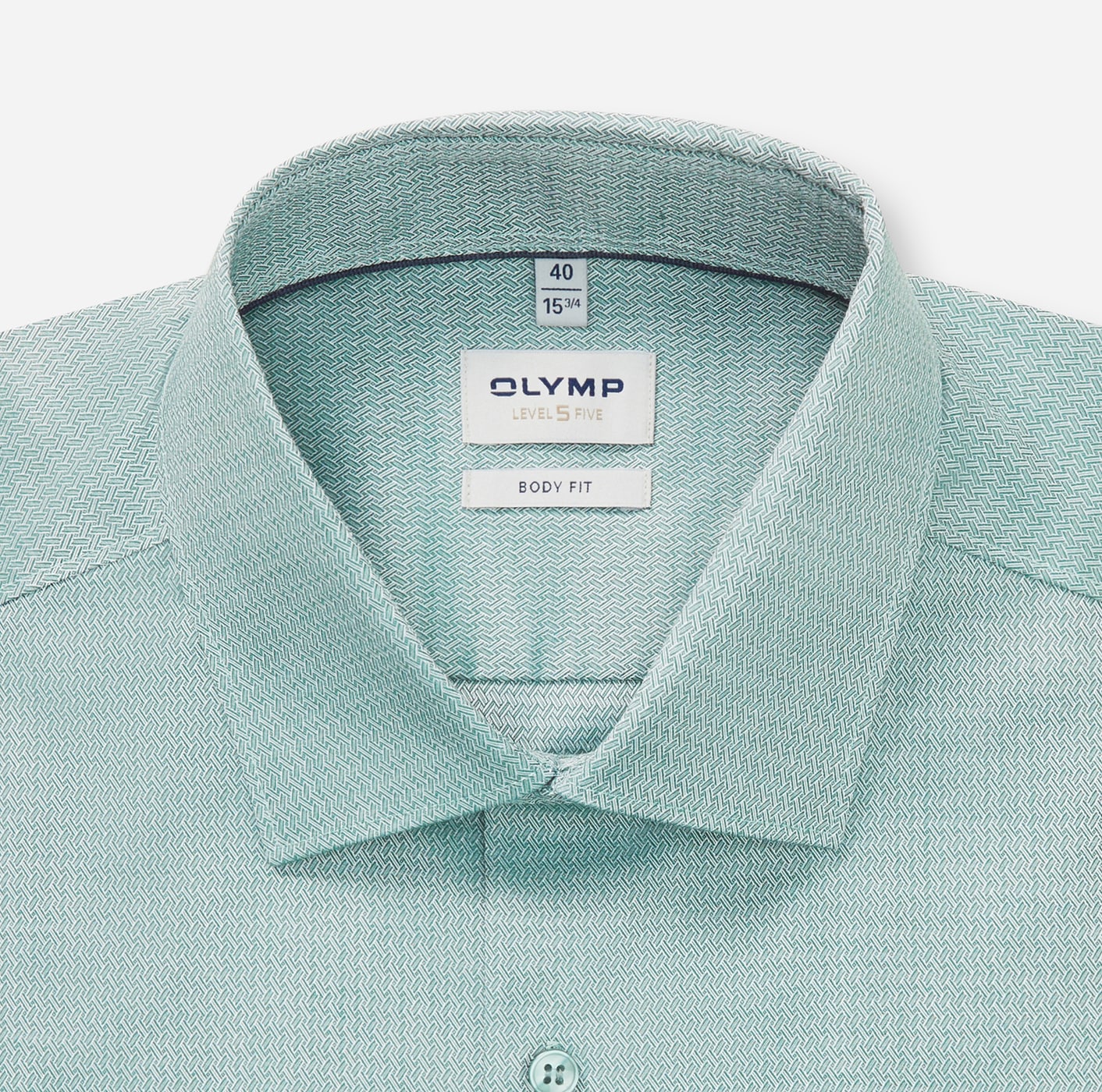OLYMP Langarmhemd »Level 5« body fit, New York Kentkragen, fein gemustert, Businesshemd
