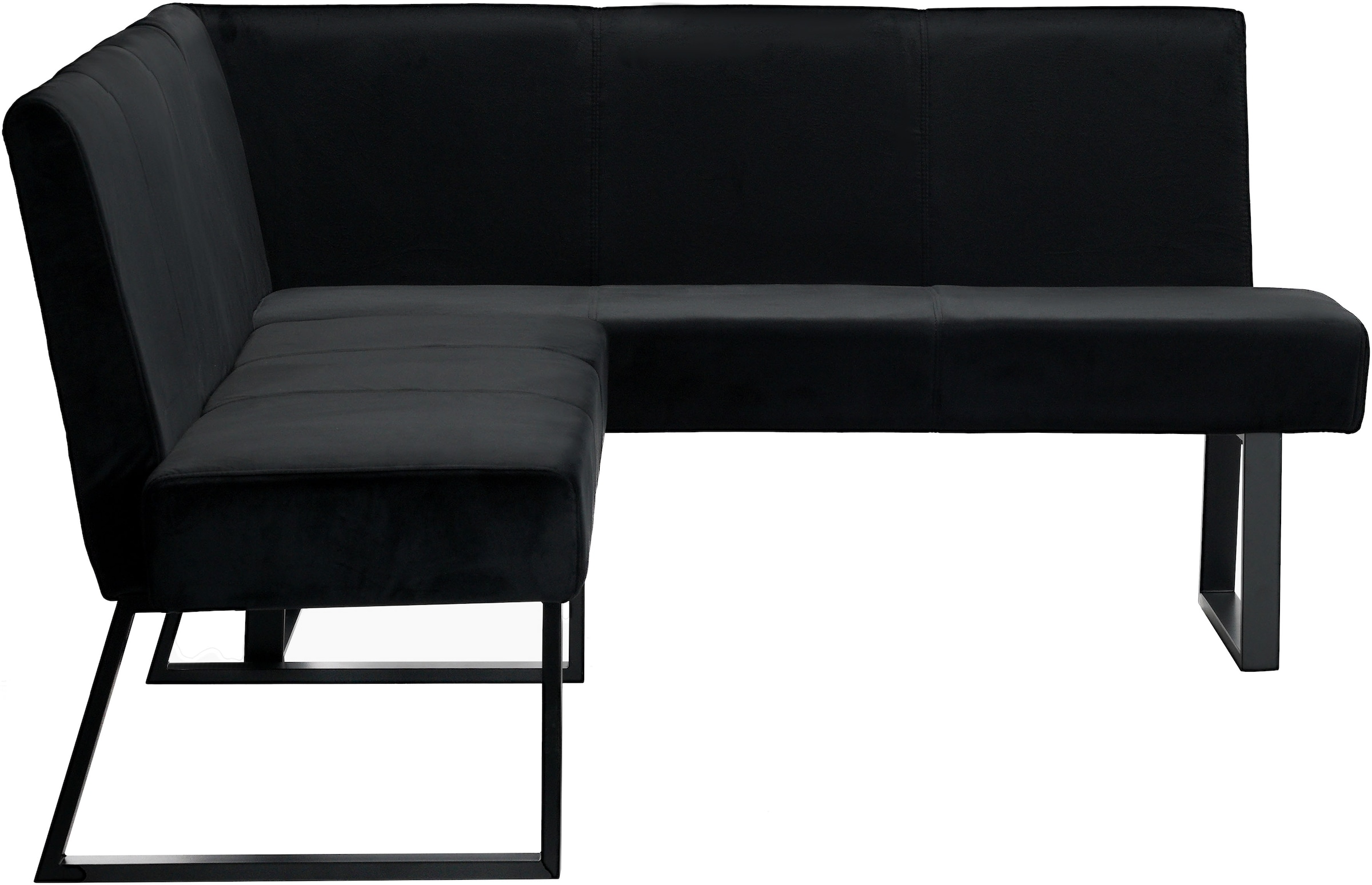 GOODproduct Banc d'angle »Gladiole,« Sitzbank, Esszimmerbank, Bank,  mit Taschenfederkern, schwarzes Metallgestell, Breite 190 cm