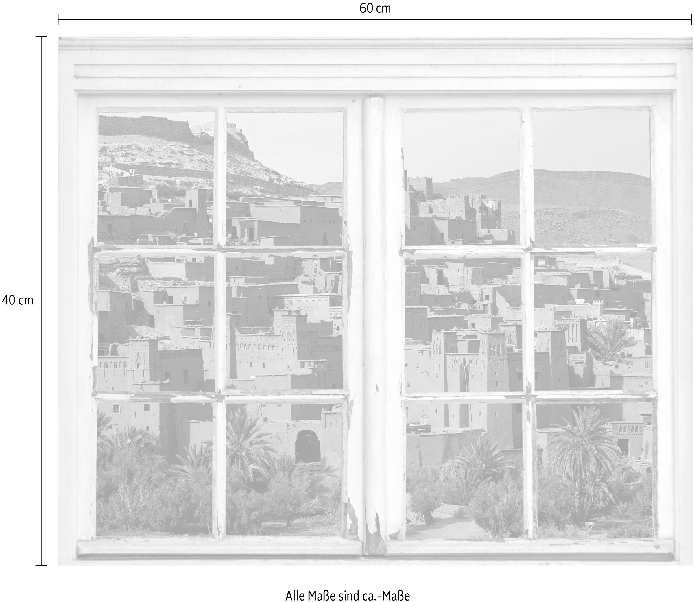 queence Wandsticker »Stadt« Wandsticker, Wandbild, selbstklebend, 3D, Fenster