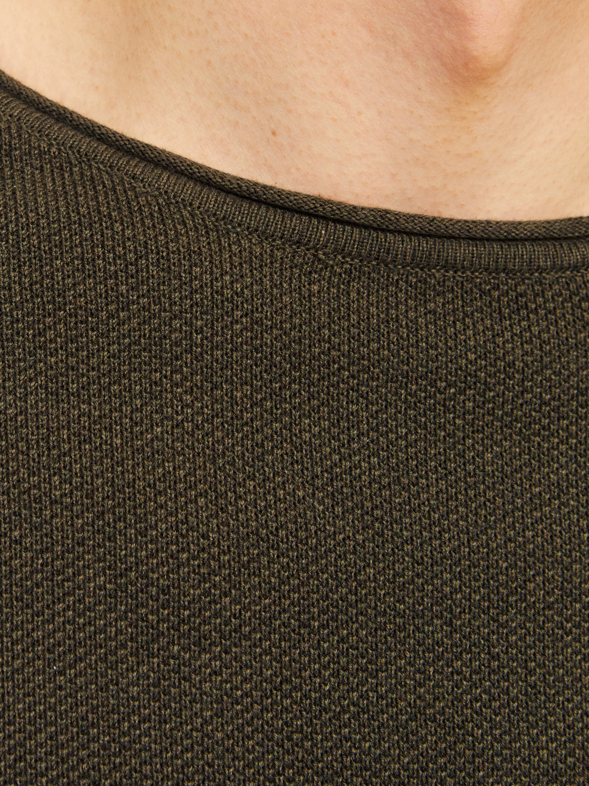 Jack & Jones Pull à col rond »JJEHILL Pullover mit angenehmem Tragegefühl« Modisch, schmal, Baumwolle, Rundhals