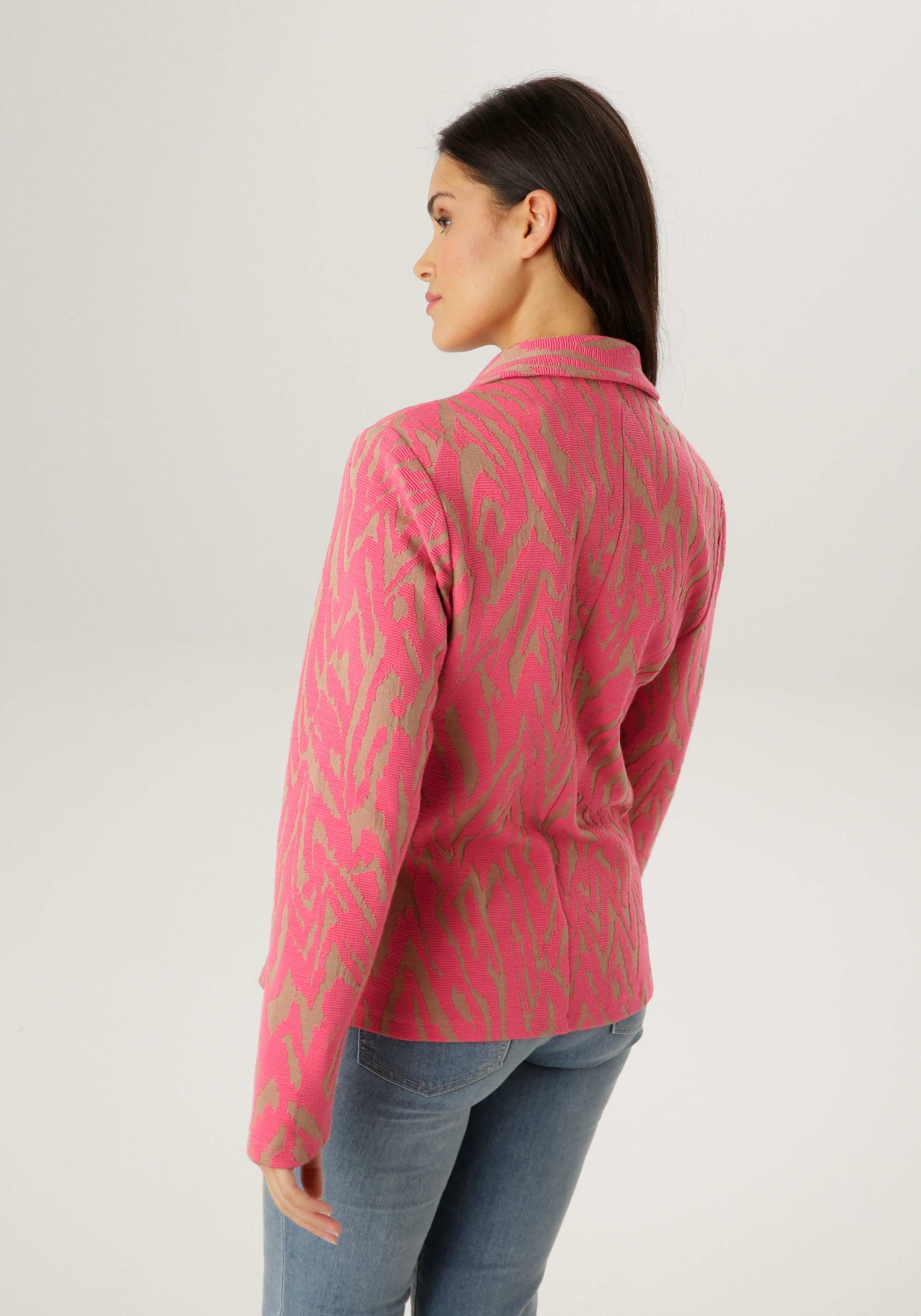 Aniston SELECTED Blazer court in trendy Jacquard-Qualität - NEUE KOLLEKTION